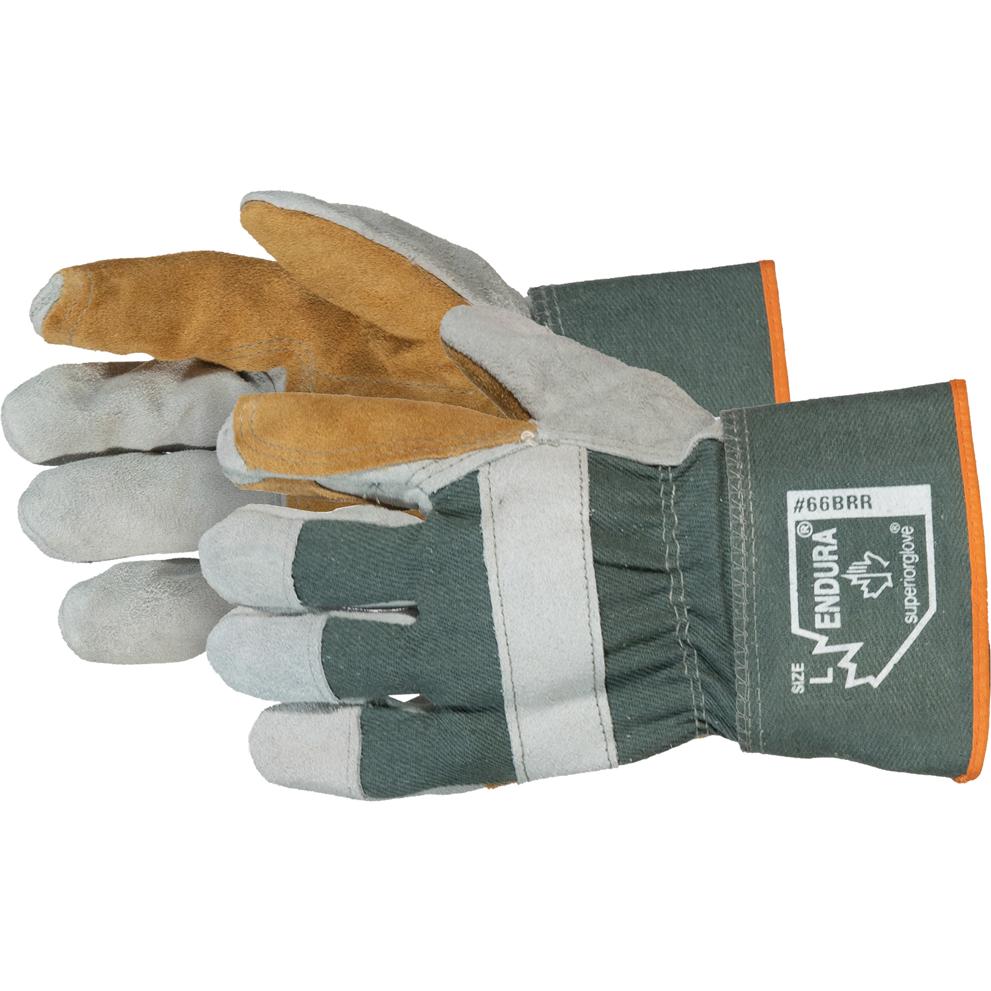 Gants d’ajusteur avec paume double EnduraMD, Taille unique, Paume en Cuir de vache refendu