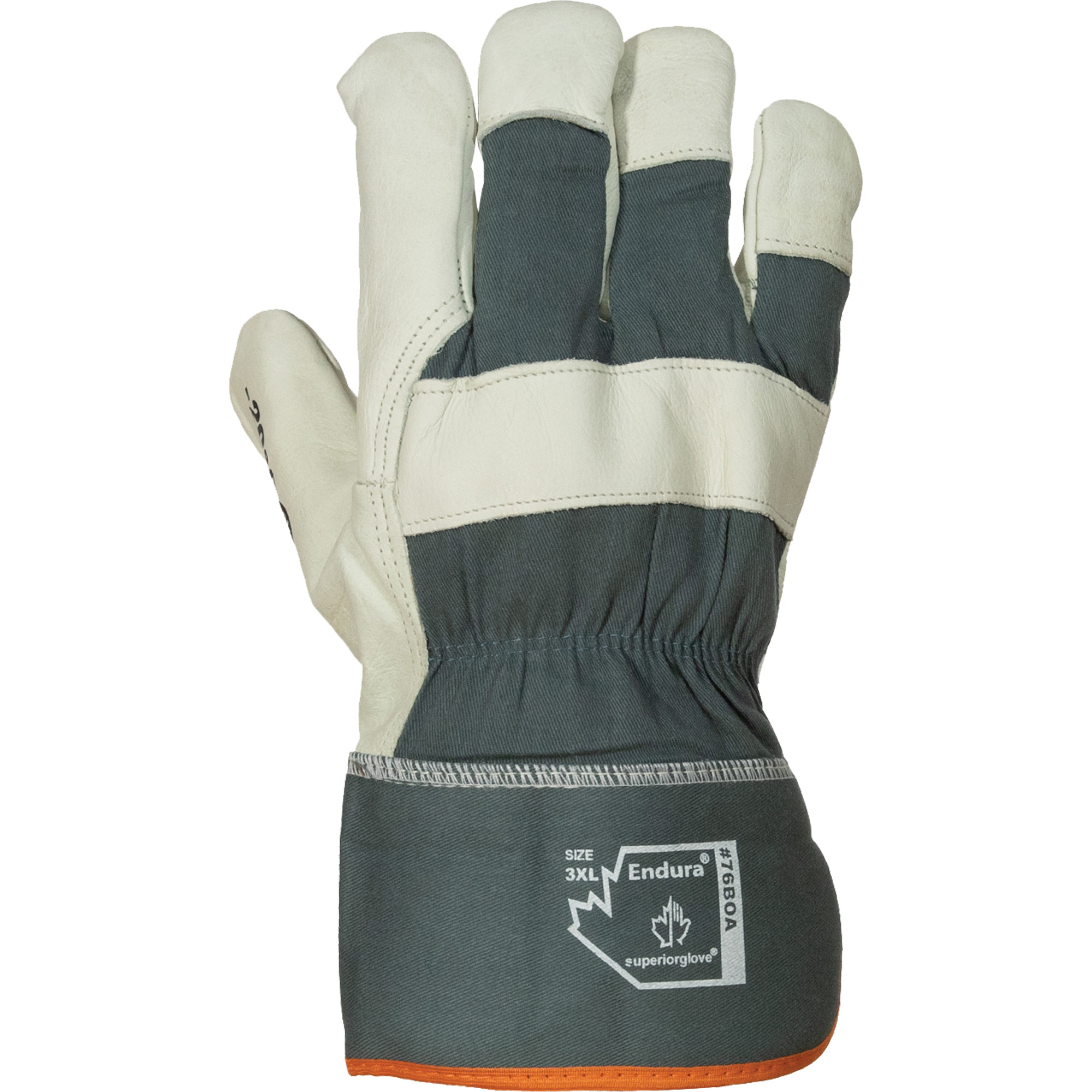 Gants d'ajusteur EnduraMD pour l'hiver, Grand, Paume en Cuir fleur de vache, Doublure en Boa