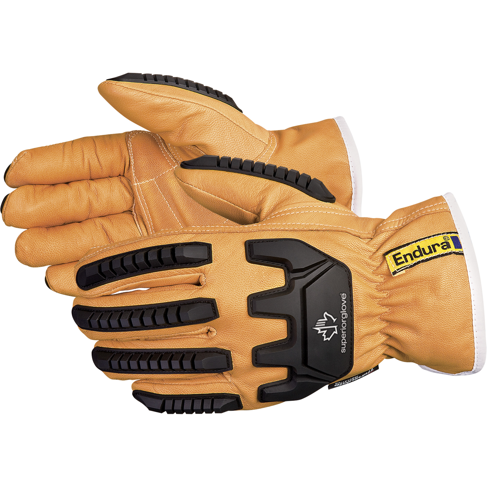 Gants de conducteur antichocs EnduraMD, 3T-Grand, Paume en Cuir fleur de chèvre, ThinsulateMC