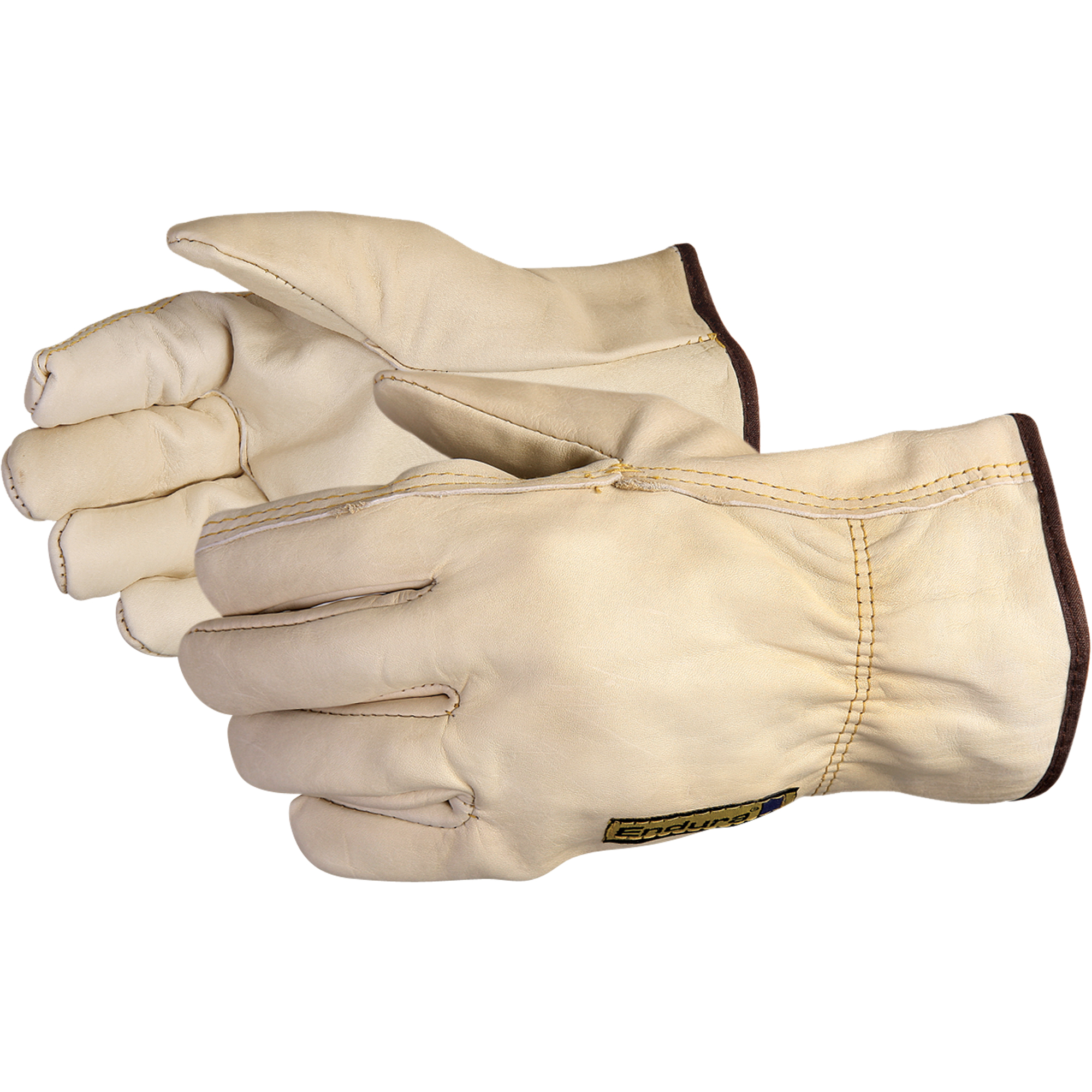 Gants de conducteur EnduraMD, T-Grand, Paume en Cuir fleur de vache, Molleton