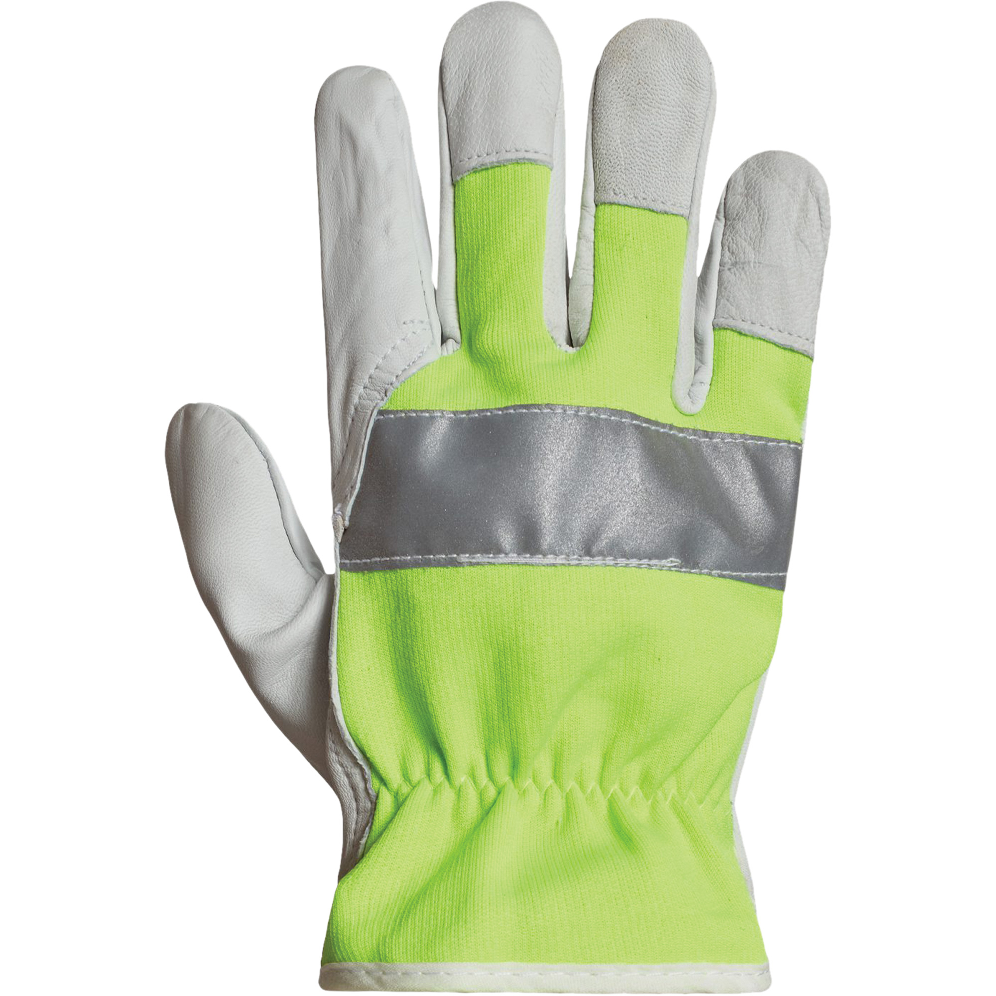 Gants de conducteur haute visibilité avec bandes réfléchissantes EnduraMD, 3T-Grand, Paume en Cuir fleur de chèvre