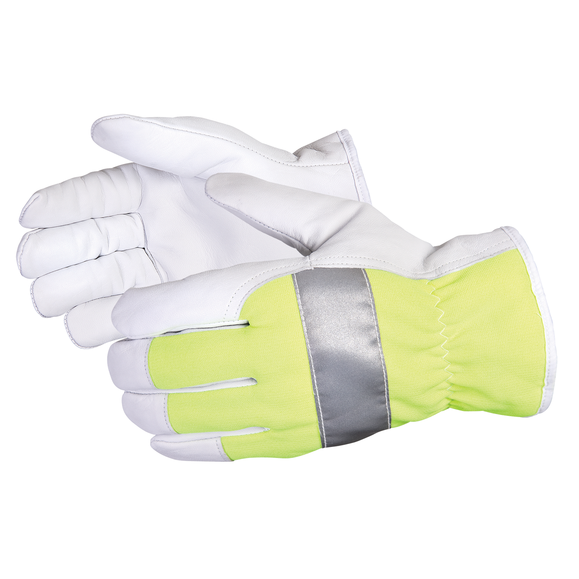 Gants de conducteur haute visibilité avec bandes réfléchissantes EnduraMD, T-Grand, Paume en Cuir fleur de chèvre, ThinsulateMC