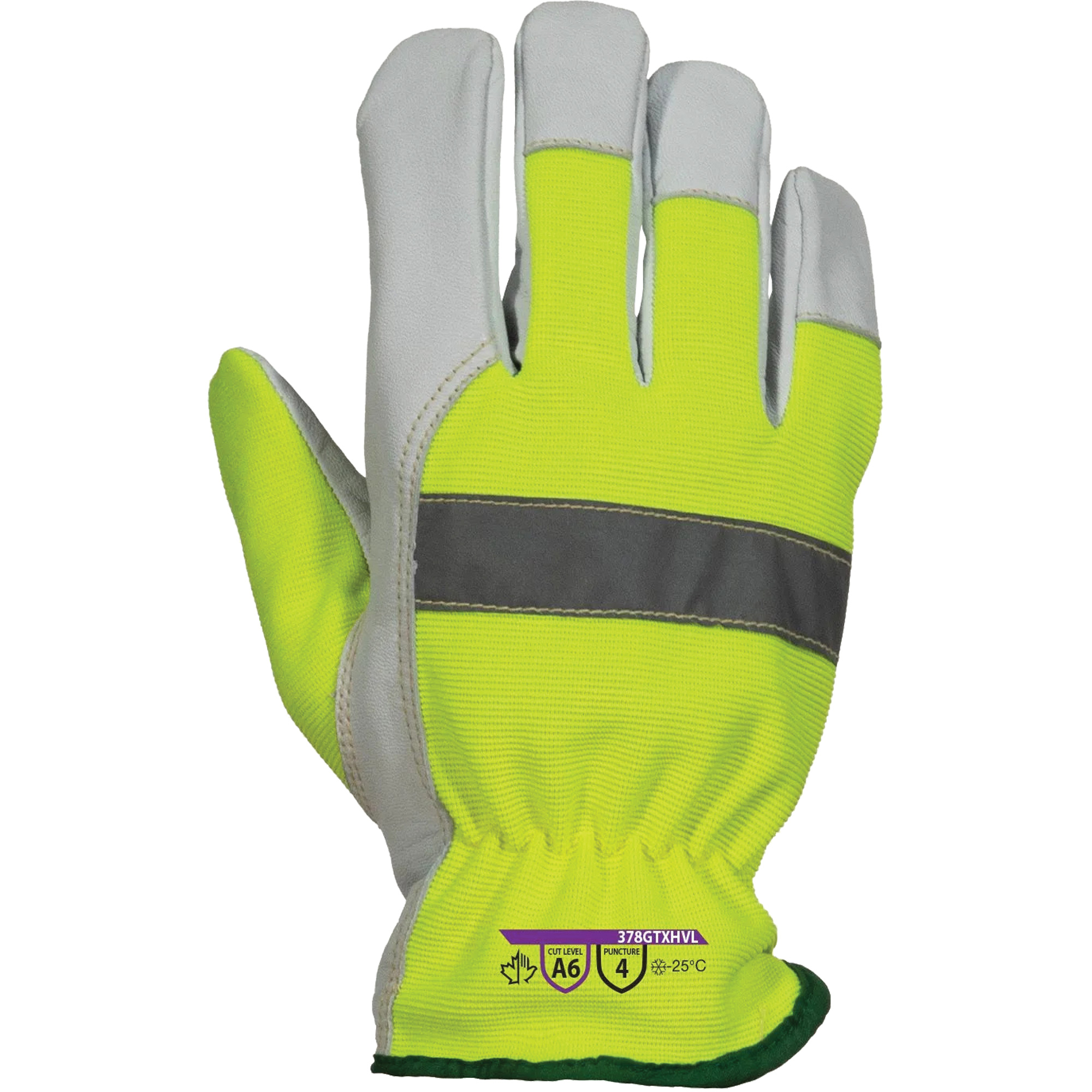 Gants de conducteur haute visibilité résistants à la coupe EnduraMD, Taille 2T-Grand, Calibre 21, Enveloppe en Chèvre, ASTM ANSI niveau A6