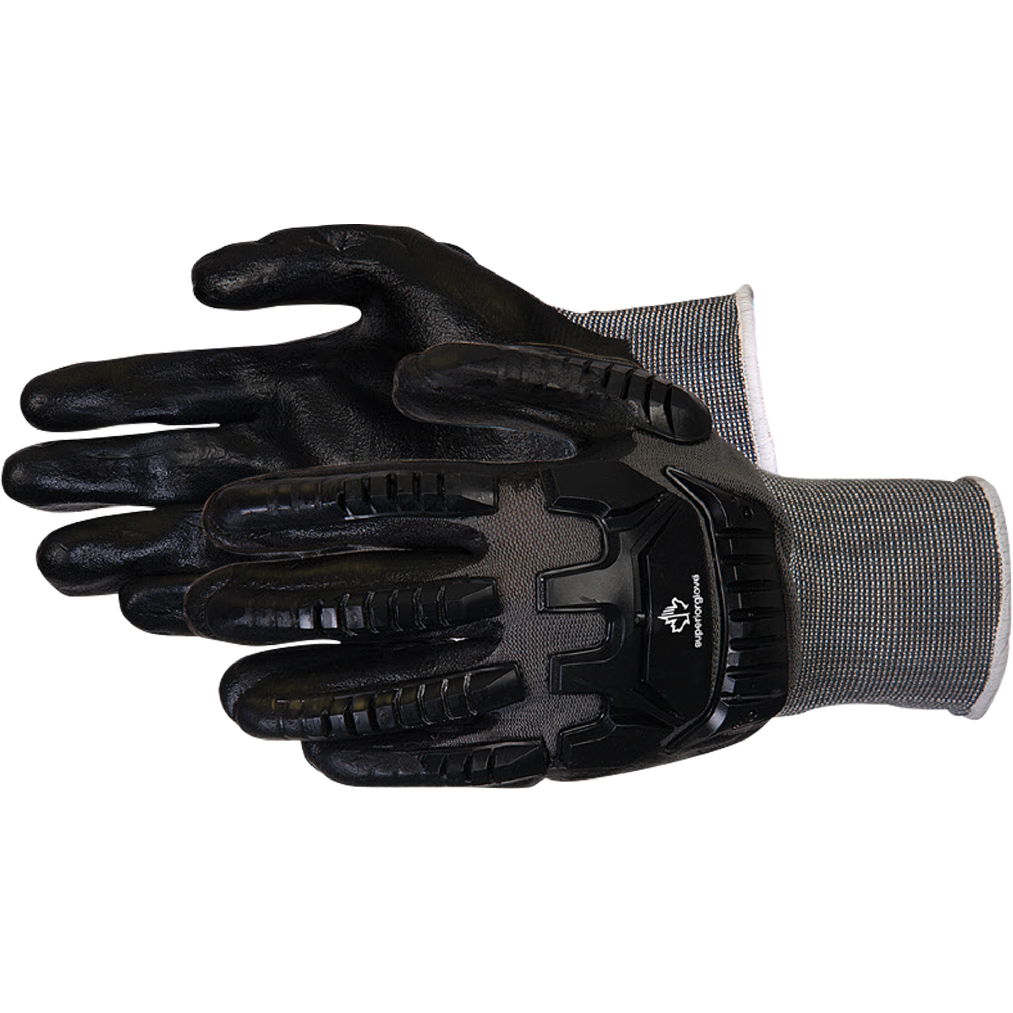 Gants de travail antichocs DexterityMD, 2T-Grand, Paume en Synthétique, Poignet Poignet en tricot