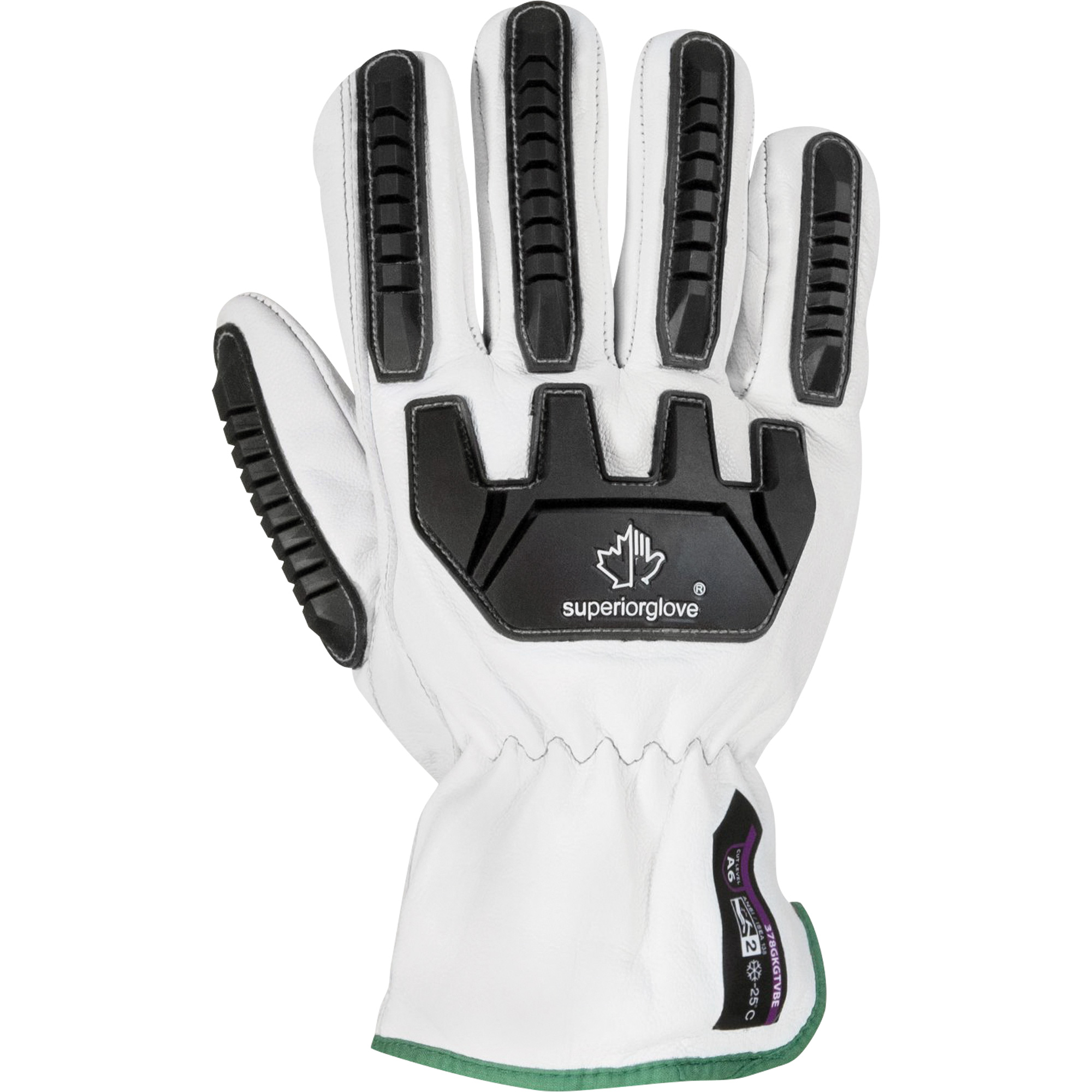 Gants d'hiver à amortisseur de vibration pour conducteur EnduraMD 378GKGTVBE, Taille 2T-Grand, Enveloppe en Chèvre/TenActivMC, ASTM ANSI niveau A6