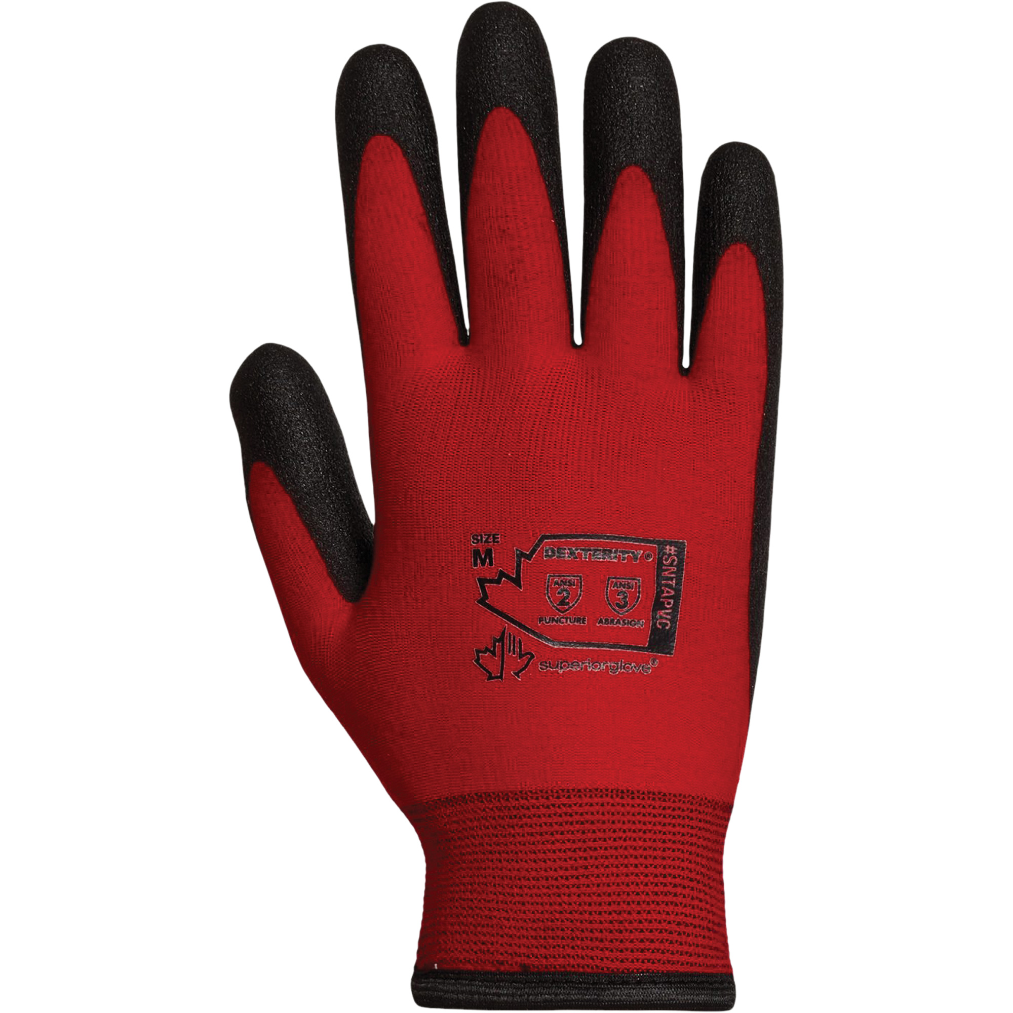 Gants doublés pour l'hiver DexterityMD, 11/2T-Grand, Rêvetement PVC, Calibre 15, Enveloppe en Nylon