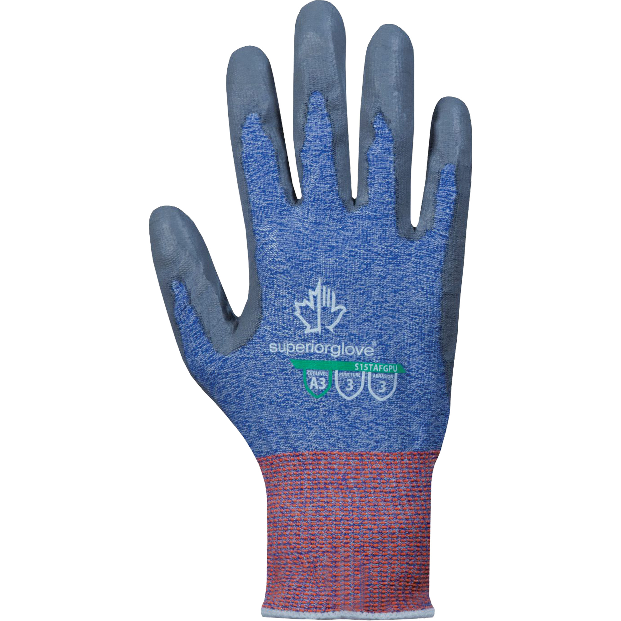 Gants en composite, Taille 12, Calibre 13, Revêtement Polyuréthane, Enveloppe en TenActivMC, ASTM ANSI niveau A2