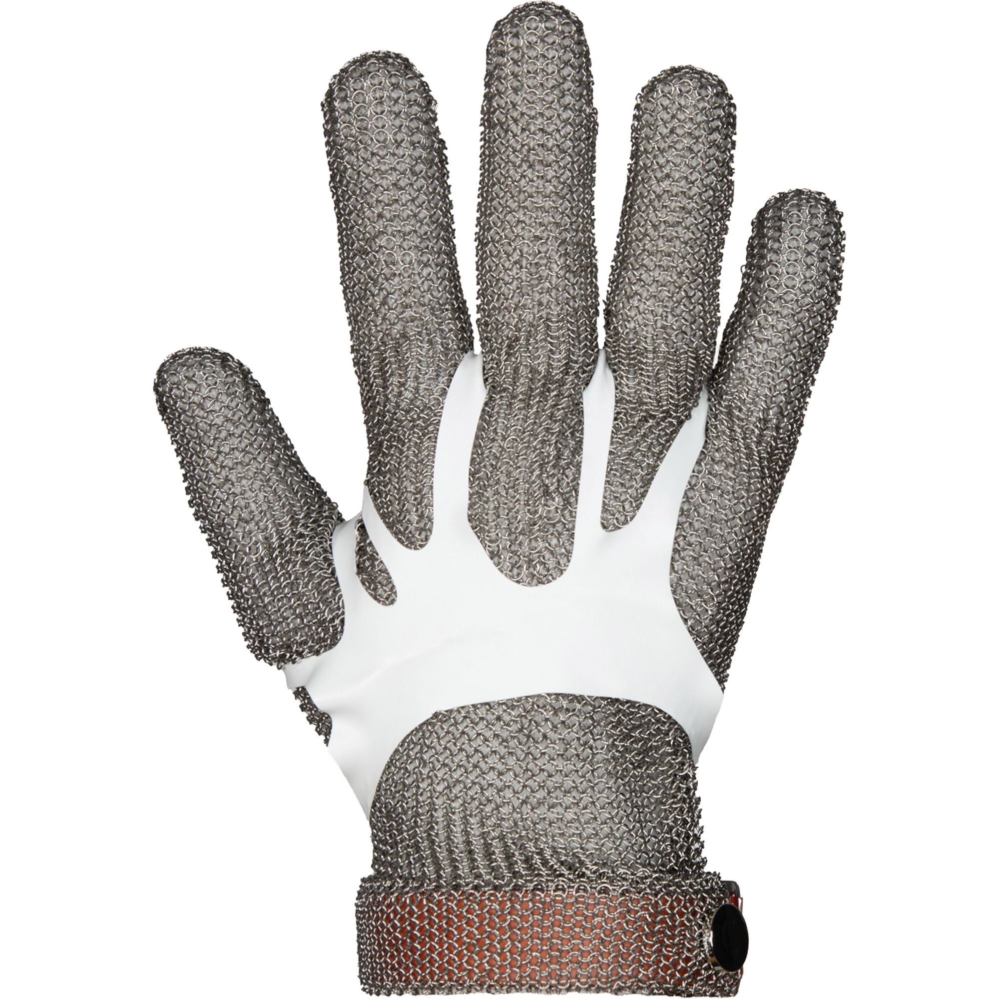 Gants en maille métallique MMG conformes aux normes alimentaires, Taille Grand, Enveloppe en Acier inoxydable, ASTM ANSI niveau A9