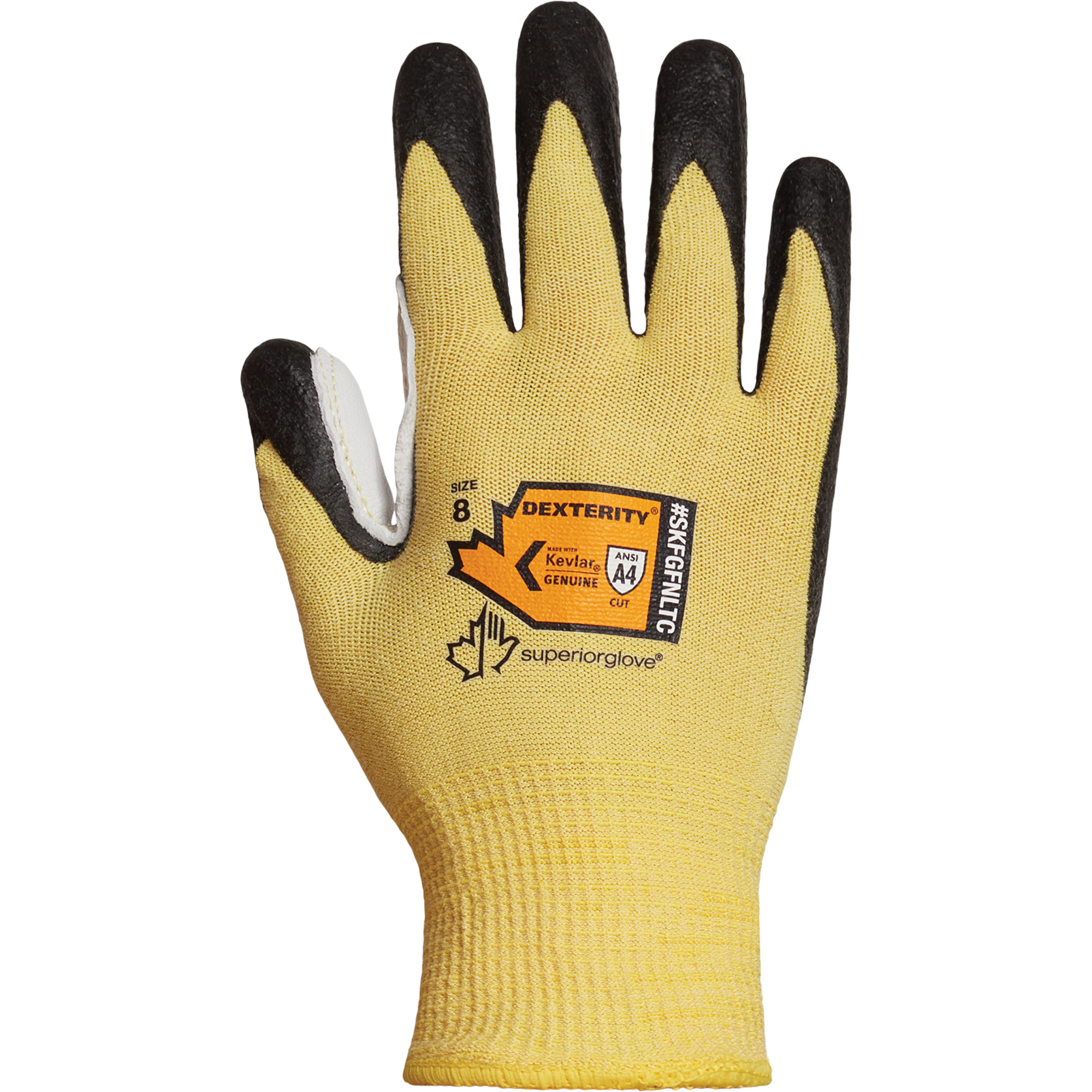 Gants en tricot résistants aux coupures DexterityMD avec pouce renforcé, Taille 12, Revêtement Nitrile, Enveloppe en KevlarMD, ASTM ANSI niveau A4
