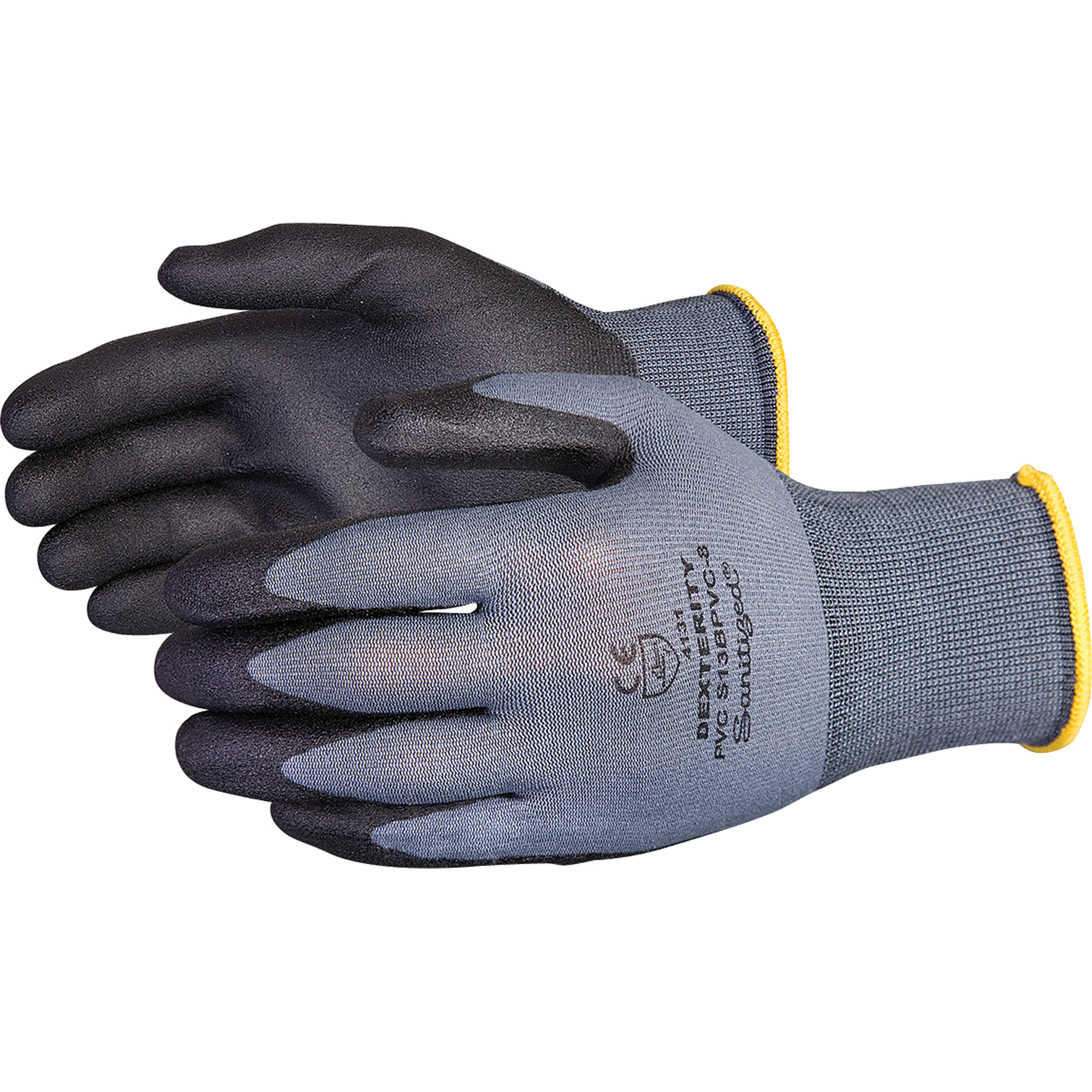Gants enduits DexterityMD, 7/Petit, Rêvetement Mousse de PVC, Calibre 13, Enveloppe en Nylon