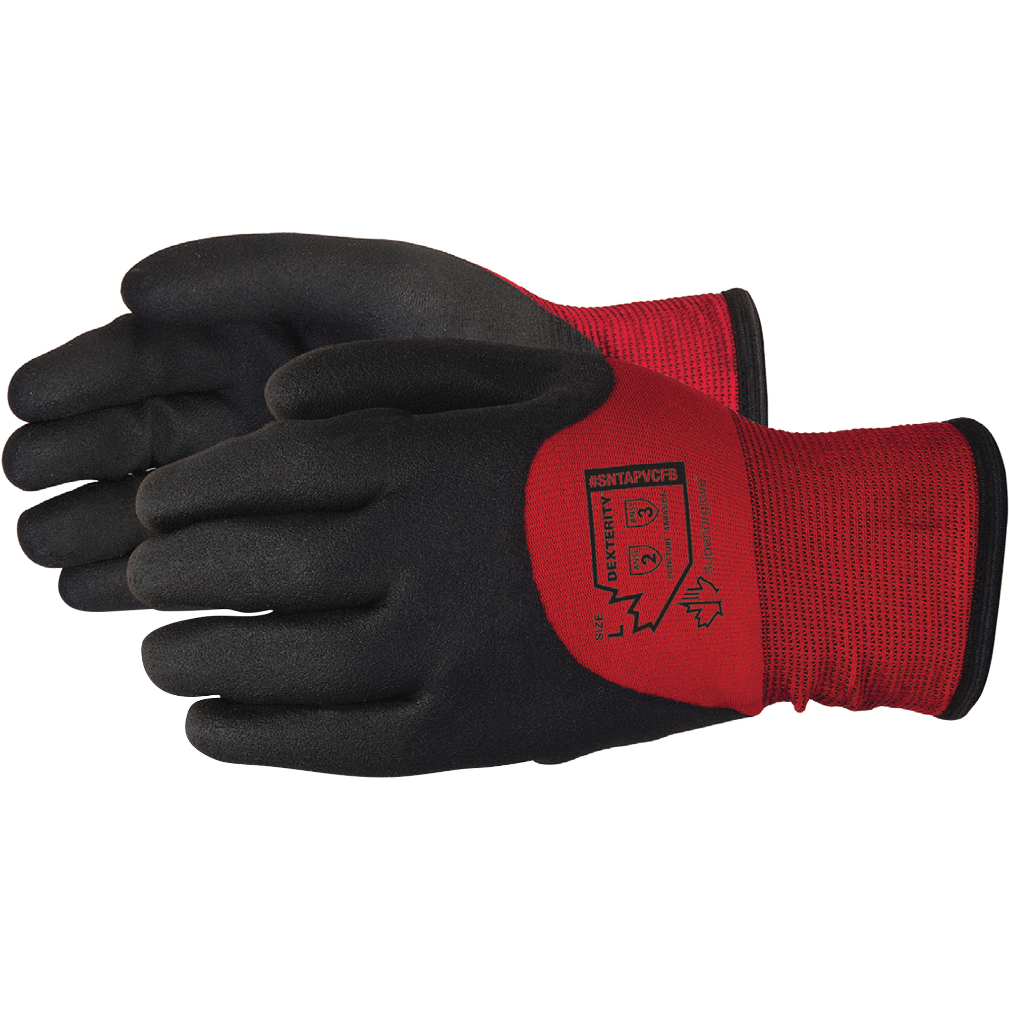 Gants enduits DexterityMD, Petit, Rêvetement PVC, Calibre 15, Enveloppe en Acrylique