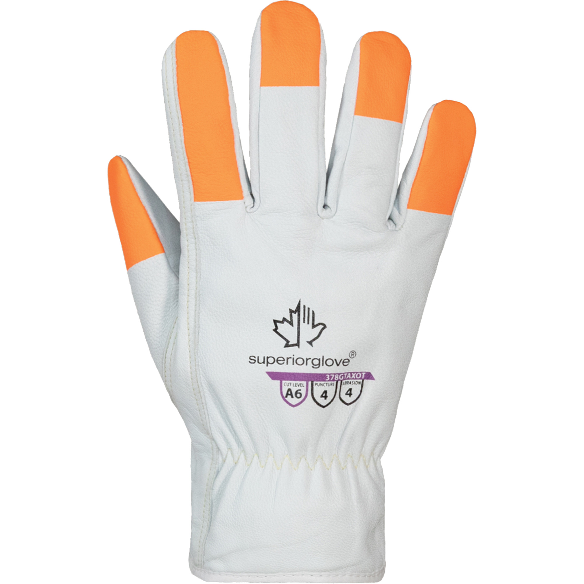 Gants haute visibilité résistants à la coupe Endura ProMC, Taille 2T-Grand, Enveloppe en Cuir de vache, ASTM ANSI niveau A6