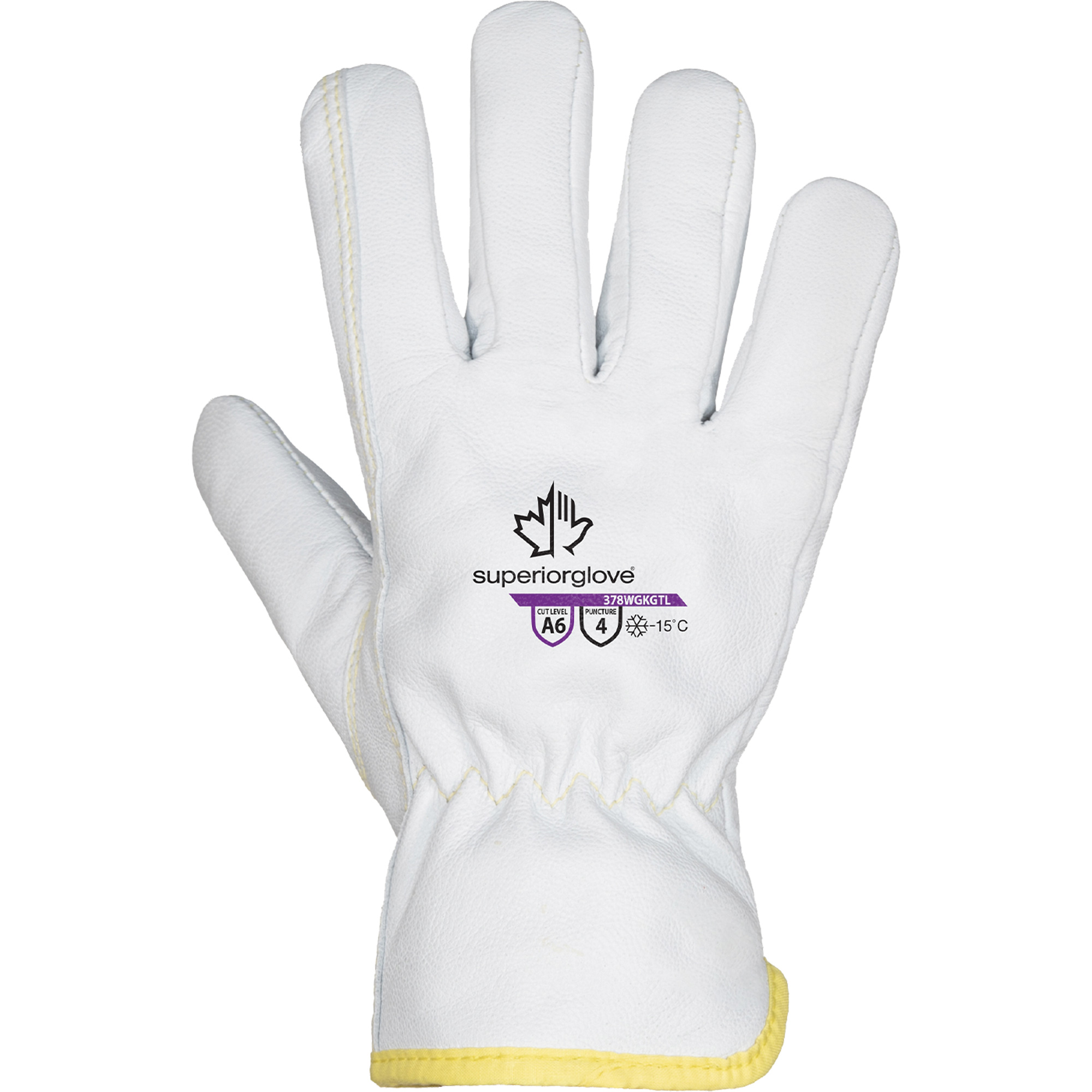 Gants résistants à la coupe EnduraMD 378WGKGTL, Taille Grand, Enveloppe en Chèvre/TenActivMC/ThinsulateMC, ASTM ANSI niveau A6