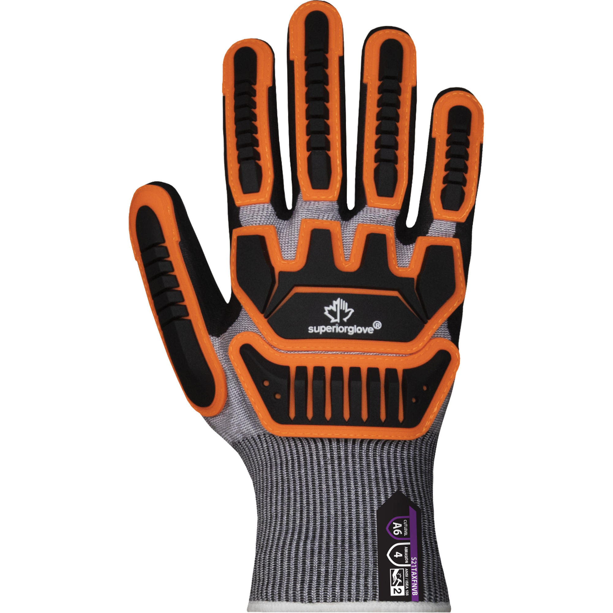 Gants résistants à la coupe et aux impacts S21TAXFNVB, Taille 7, Revêtement Mousse de nitrile, Enveloppe en TenActivMC, ASTM ANSI niveau A6