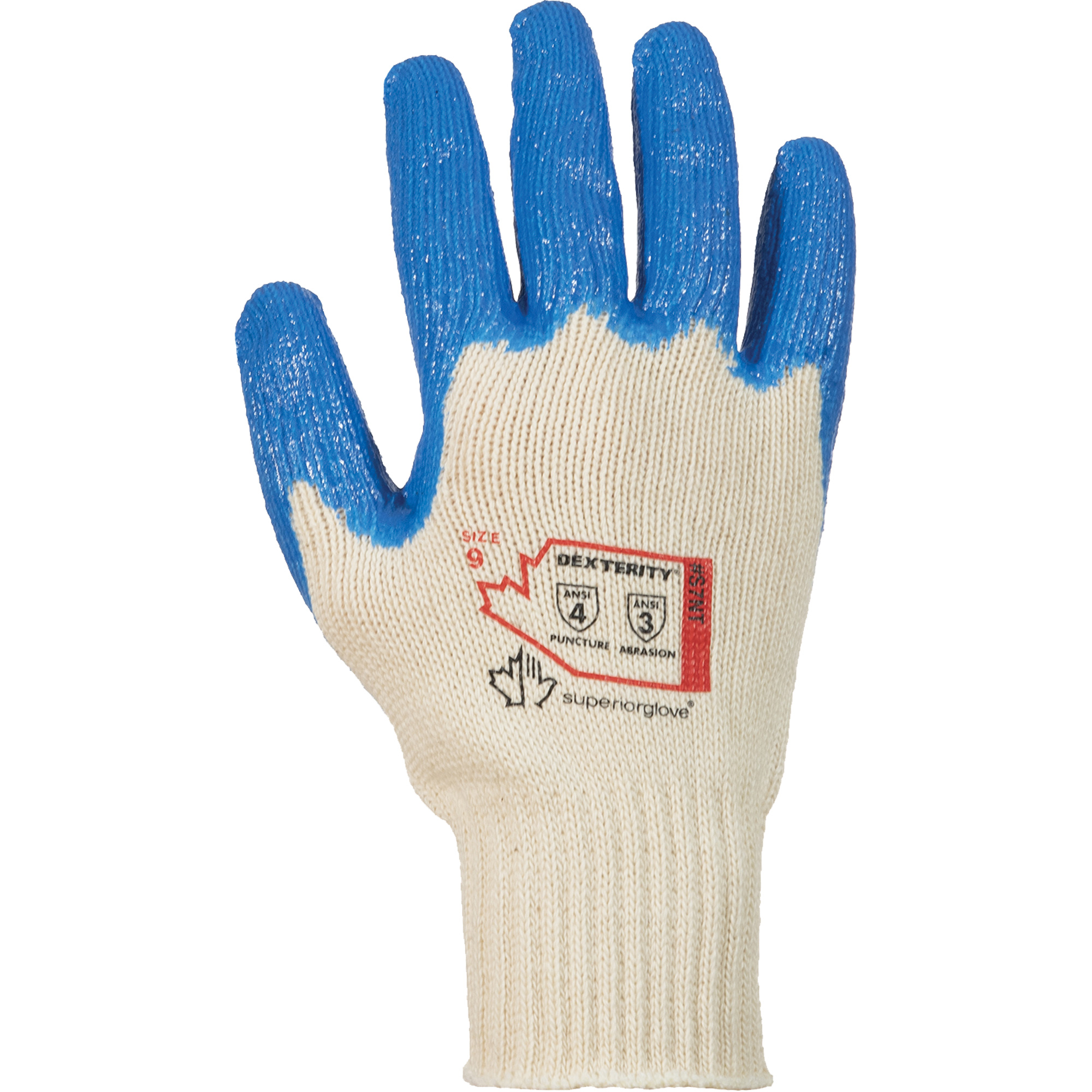 Gants résistants à la perforation pour usage général, 10/T-Grand, Rêvetement Nitrile, Calibre 7, Enveloppe en Nylon/Coton