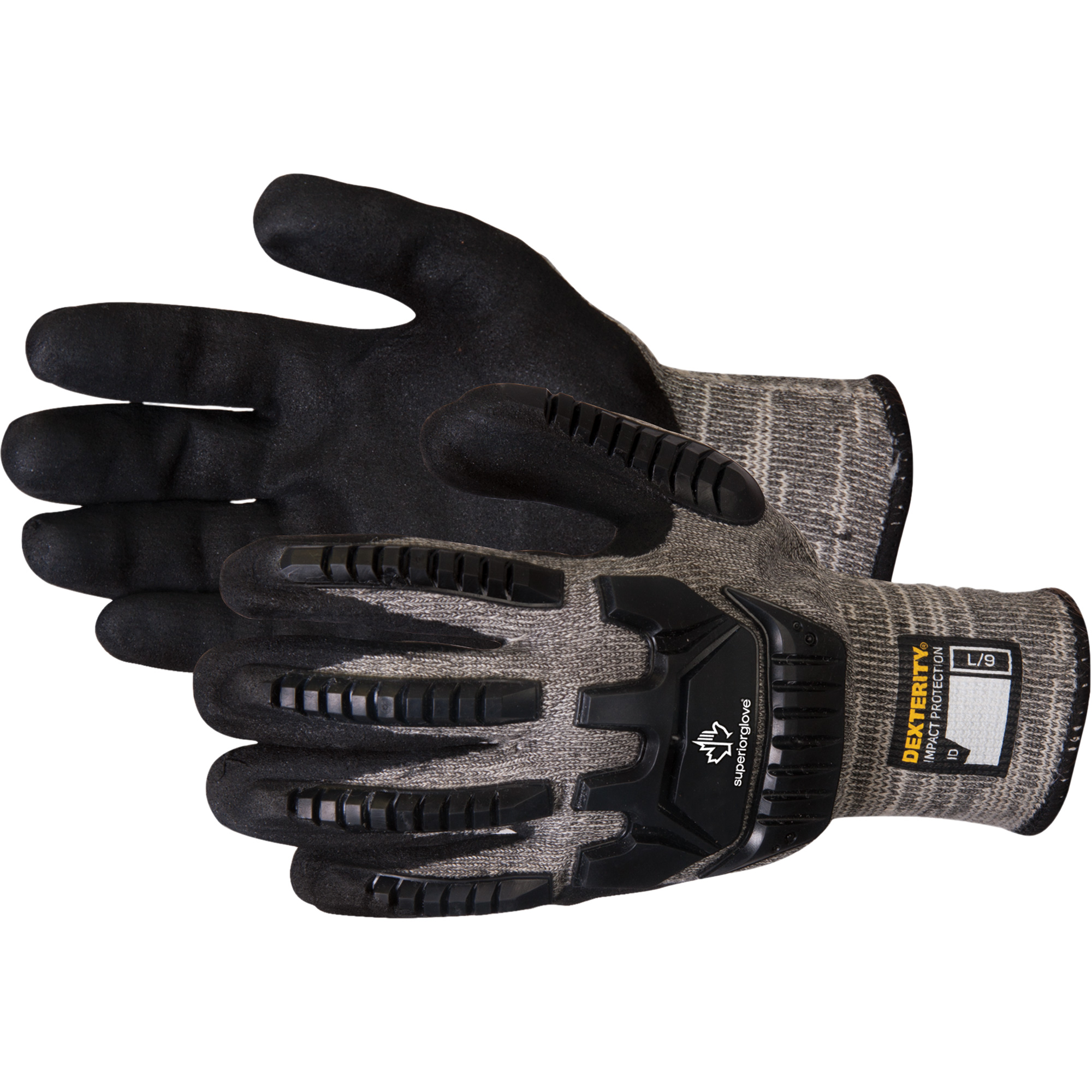 Gants résistants aux chocs et aux coupures DexterityMD, Taille 9, Calibre 15, Revêtement Nitrile, Enveloppe en Coton, ASTM ANSI niveau A4