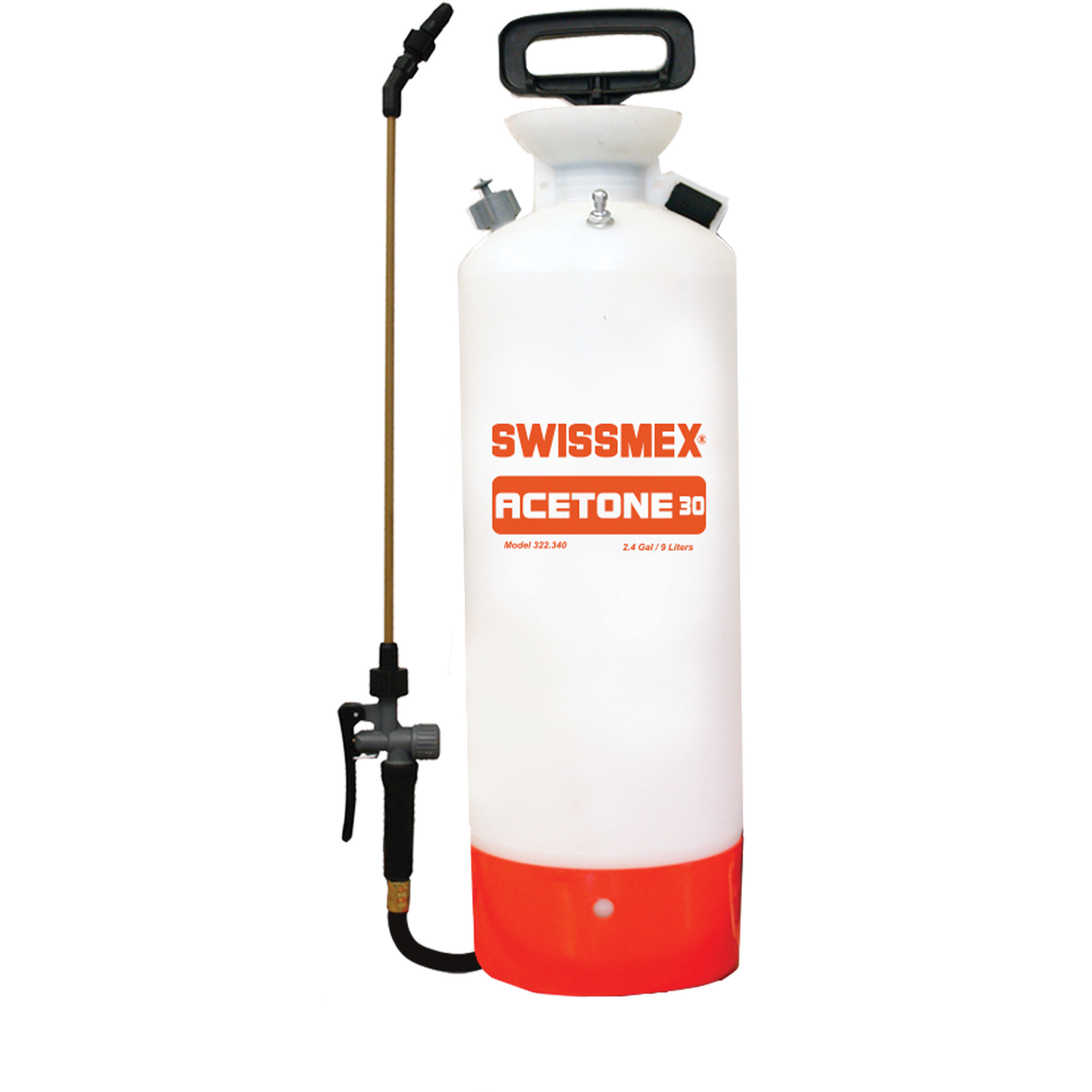Pulvérisateur à main pour acétone , 2,4 gal. (1,9 L), Polyéthylène, Lance de 20"