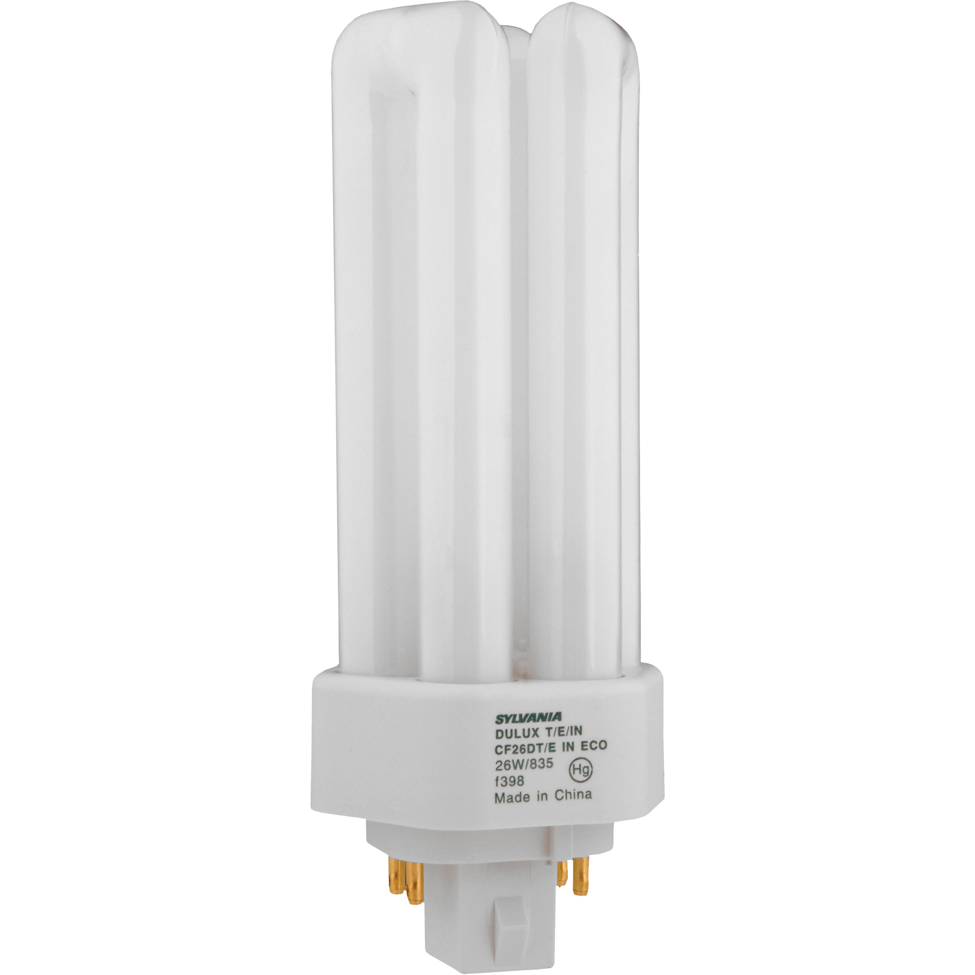Lampe fluorescente compacte à tube triple DuluxMD D/E/IN Amalgam, T (T4), 26 W, 4100 K, Base G24Q-3, 16 000 h