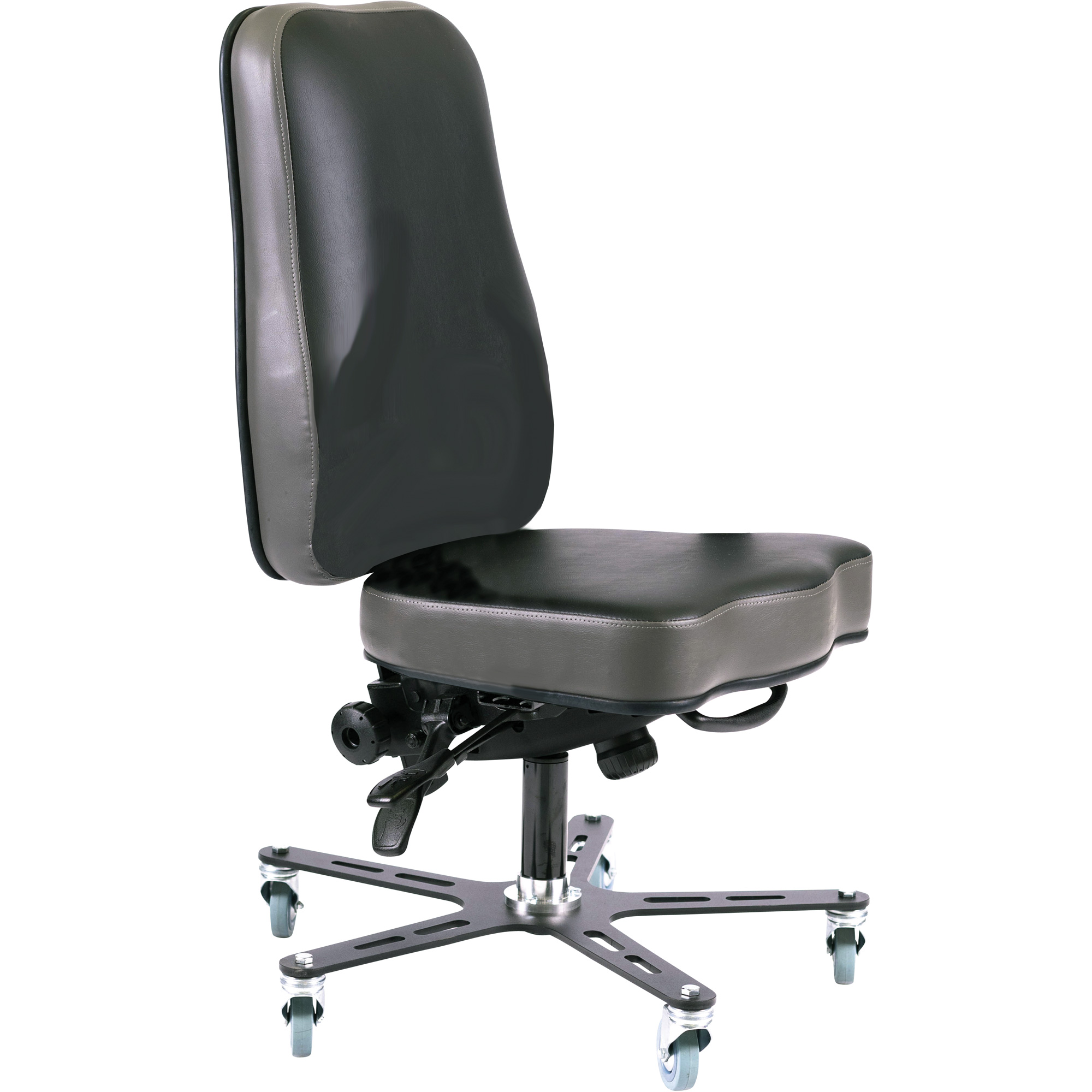 Chaise ergonomique Synergo I, Mobile, Vinyle Siège, Noir