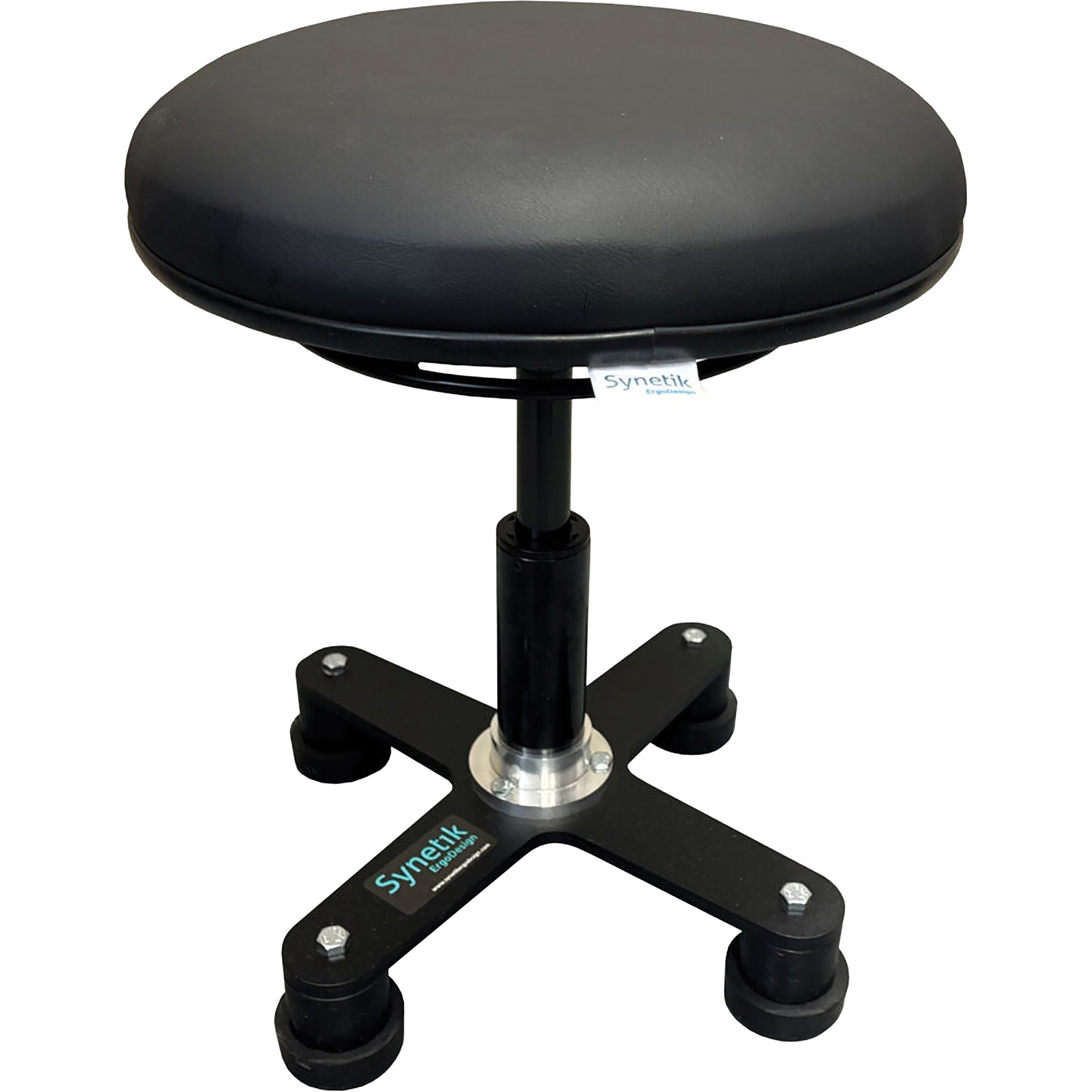 Tabouret ergonomique OmniStool, Mobile, Ajustable, Vinyle Siège, Noir