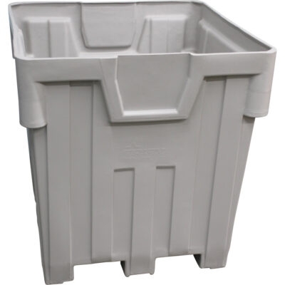 Bacs emboîtables, 44" la x 44" p x 46" h, Gris