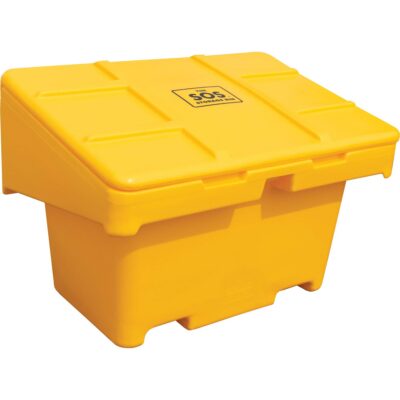 Contenants pour sel & sable SOSMC, Avec Moraillon, 42" x 29" x 30", 11 pi³, Jaune