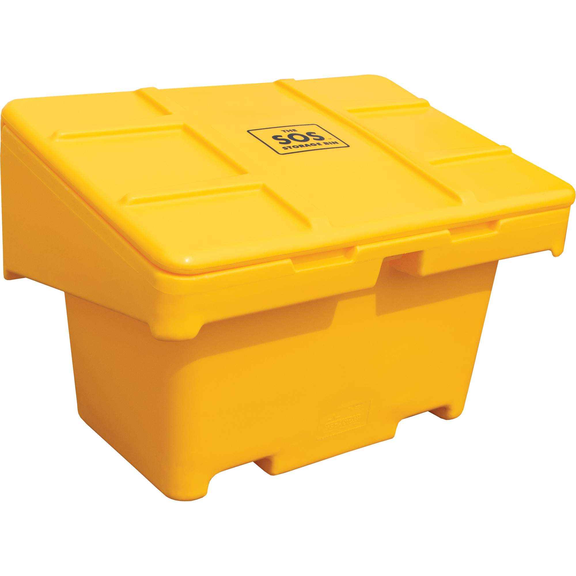 Contenants pour sel & sable SOSMC, Avec Moraillon, 42" x 29" x 30", 11 pi³, Jaune