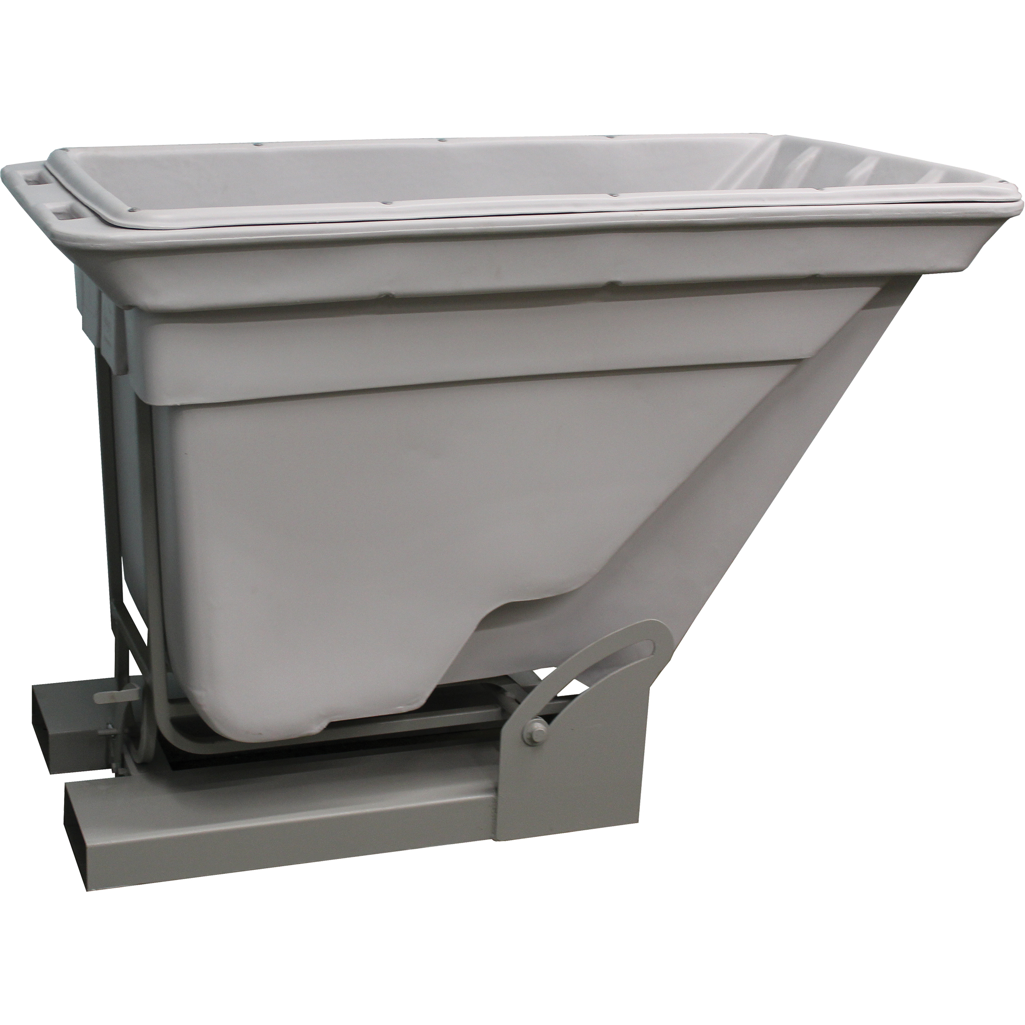 Conteneur autobasculeur, Polyéthylène, 1 vg³, Gris