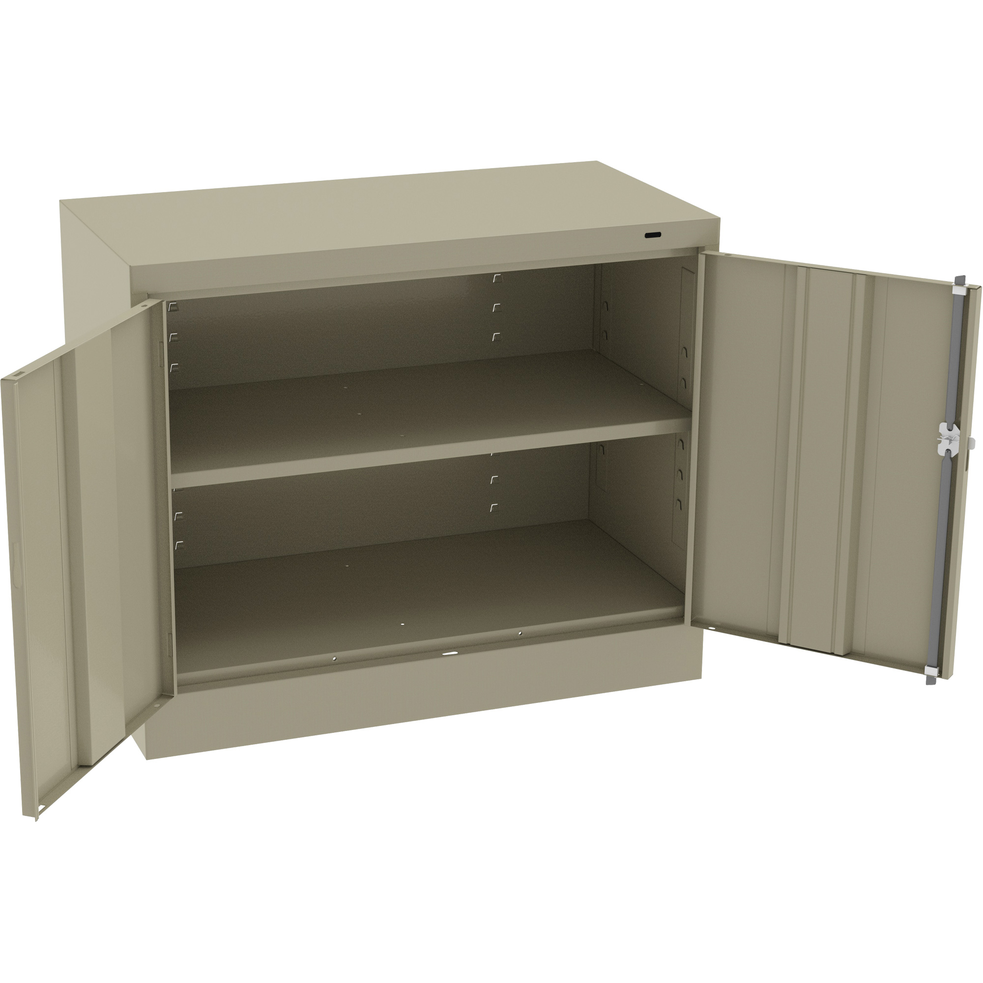 Armoire standard à hauteur de bureau, Acier, 30" h x 36" la x 18" P, Beige