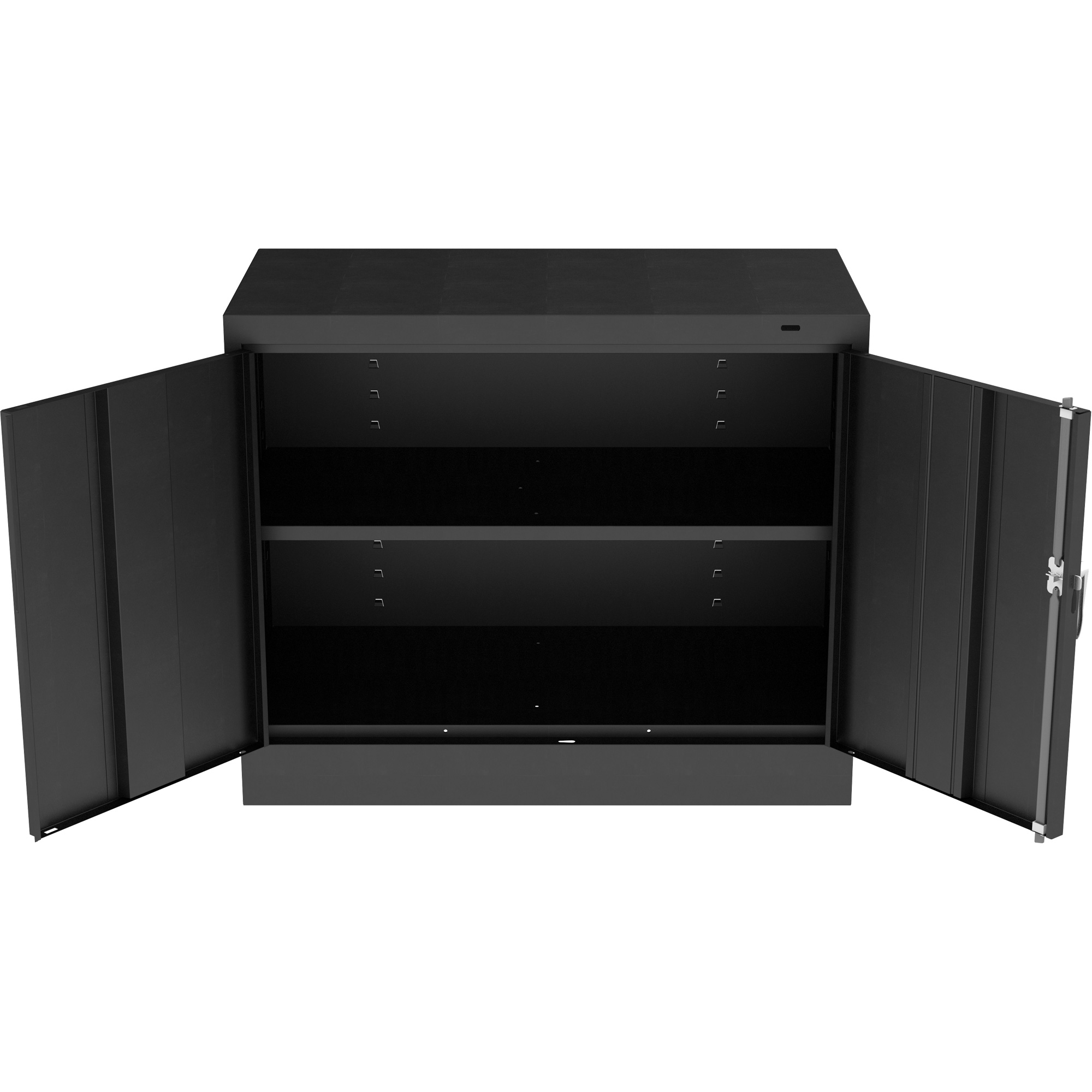 Armoire standard à hauteur de bureau, Acier, 30" h x 36" la x 18" P, Noir