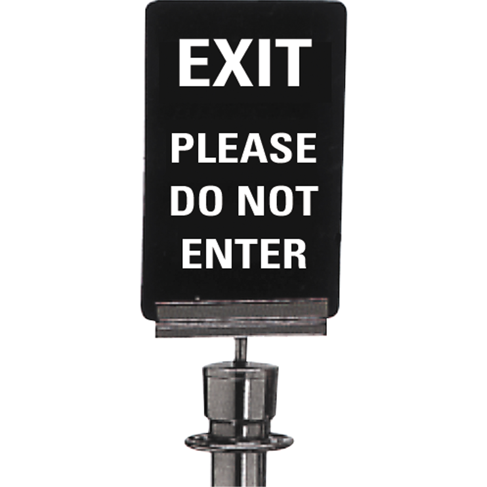 Enseigne de contrôle des foules « Exit: Please Do Not Enter », 11" x 7", Plastique, Anglais