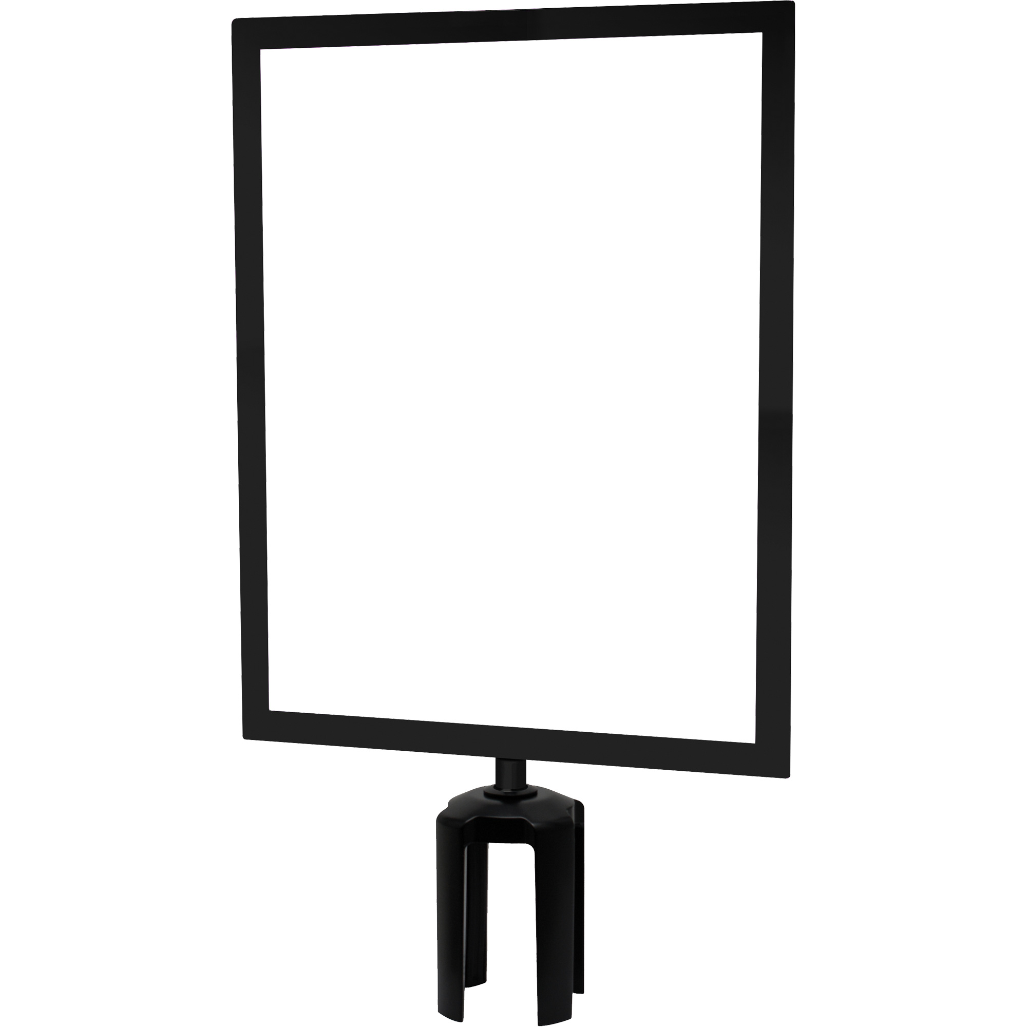 Porte-enseigne horizontal robuste avec adaptateur pour poteaux TensabarrierMD, Noir