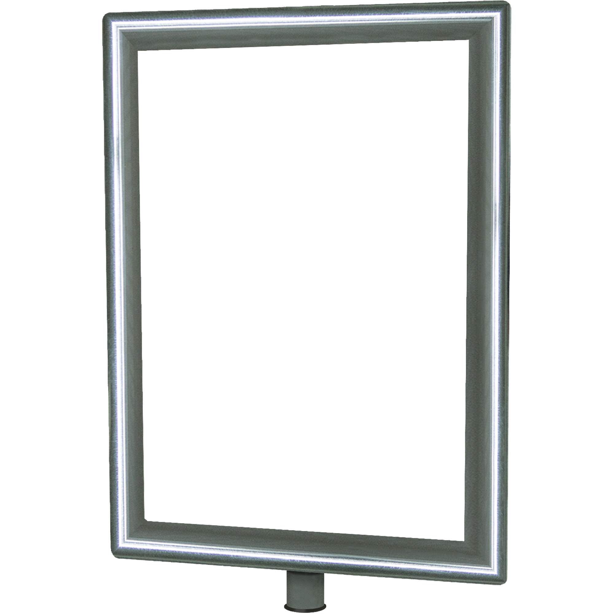 Porte-enseigne vertical robuste pour montant classique, Chrome poli