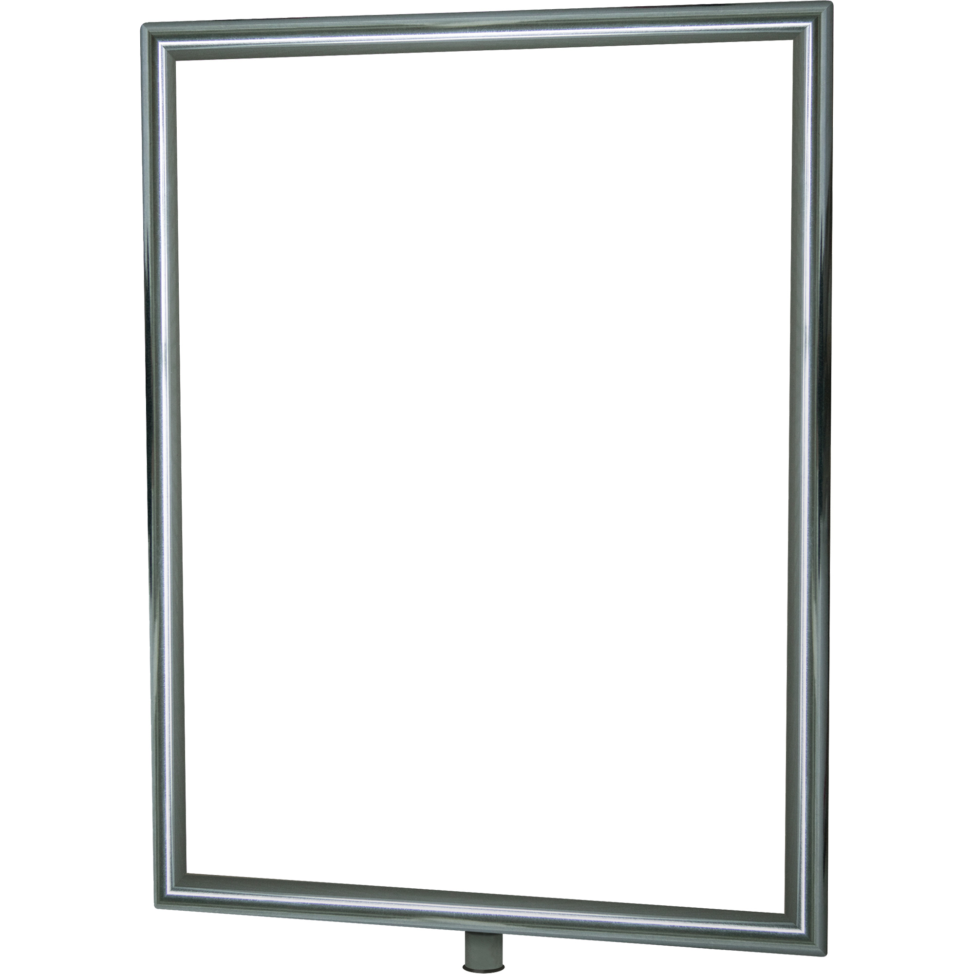 Porte-enseigne vertical robuste pour montant classique, Chrome poli