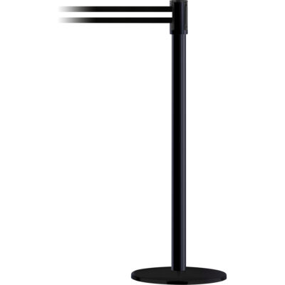 Poteau receveur robuste à ligne double, Hauteur de 38", Jaune
