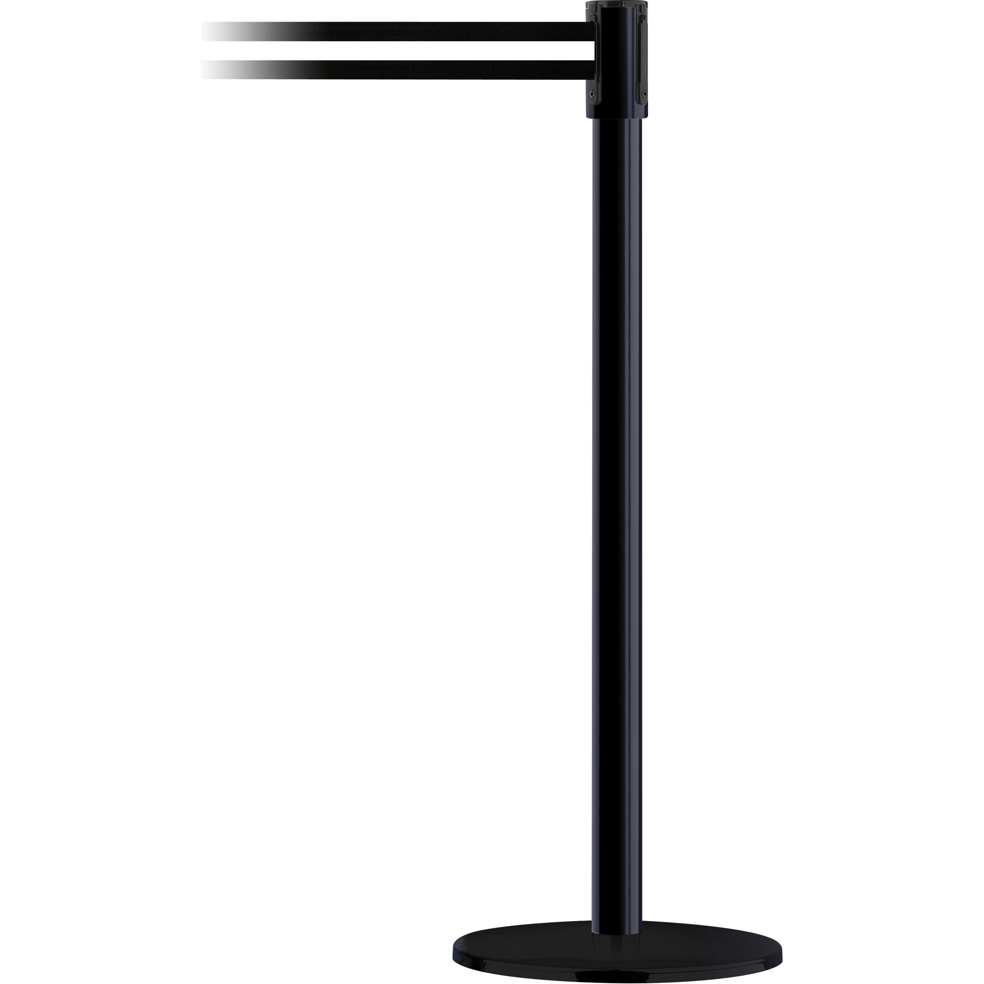 Poteau receveur robuste à ligne double, Hauteur de 38", Jaune