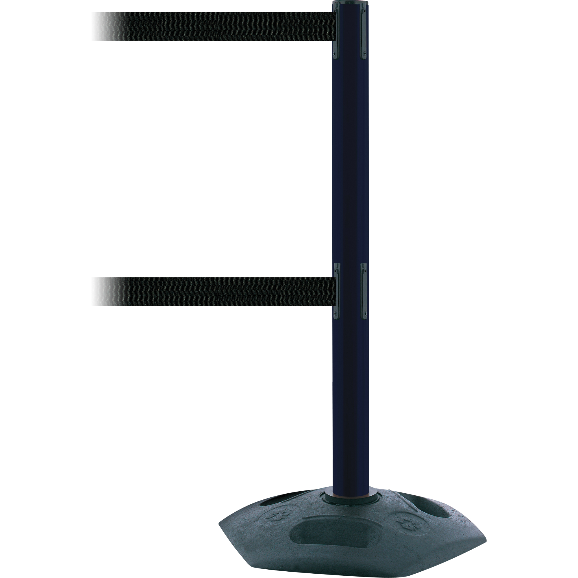 Poteau receveur robuste à ligne double, Hauteur de 38", Rouge