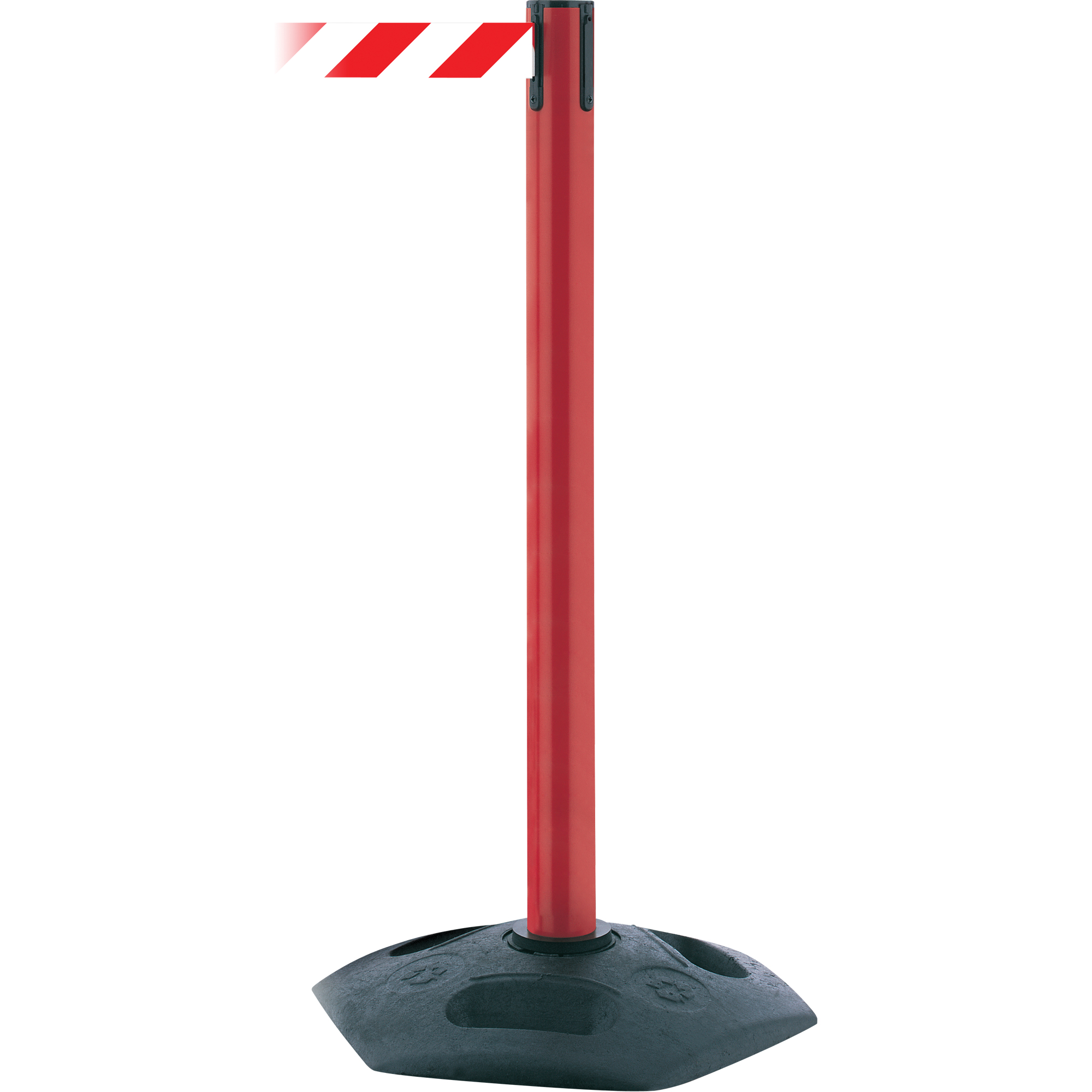 Poteau receveur robuste à ligne simple, Hauteur de 38", Noir