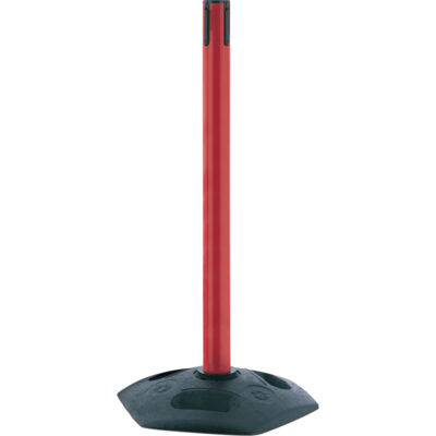 Poteau receveur robuste à ligne simple, Hauteur de 38", Rouge