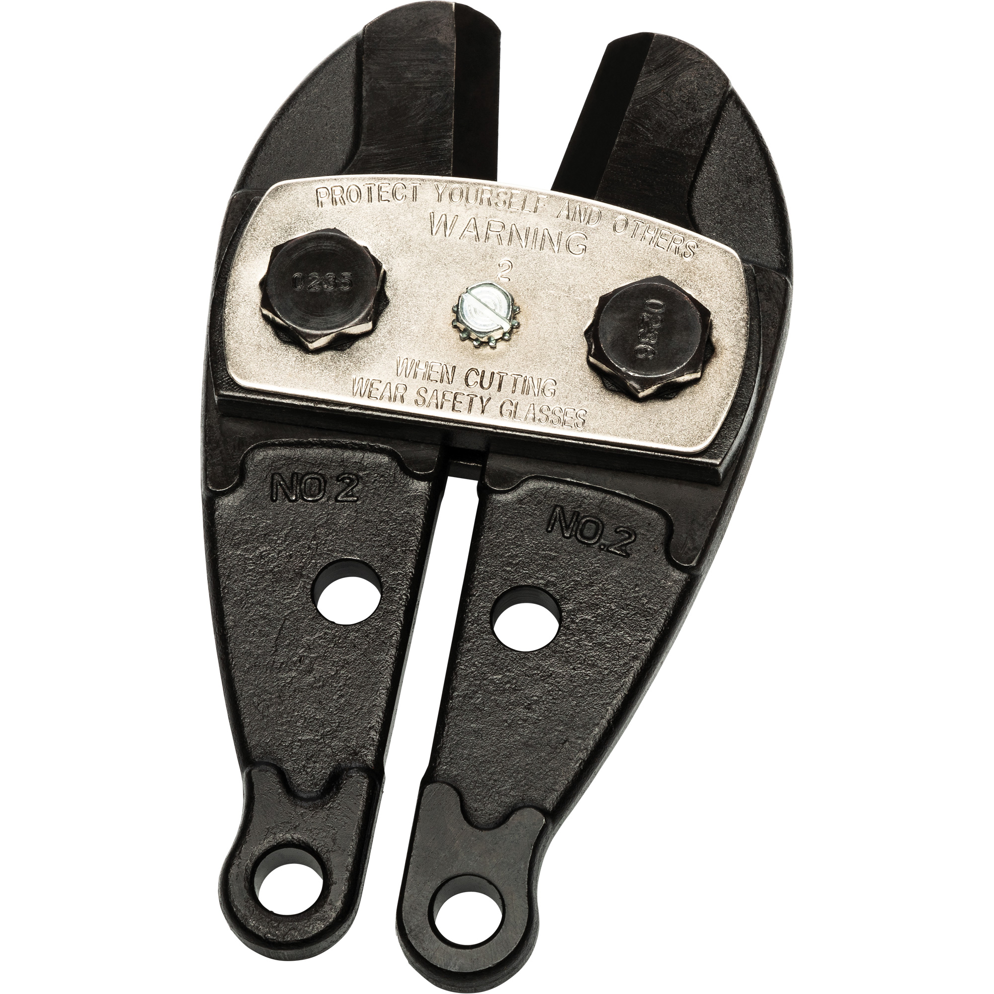 Tête de coupe centrale pour couteau pneumatique