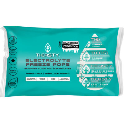 Bâtonnets gelés de boisson hydratante, Gelé, Saveurs variées