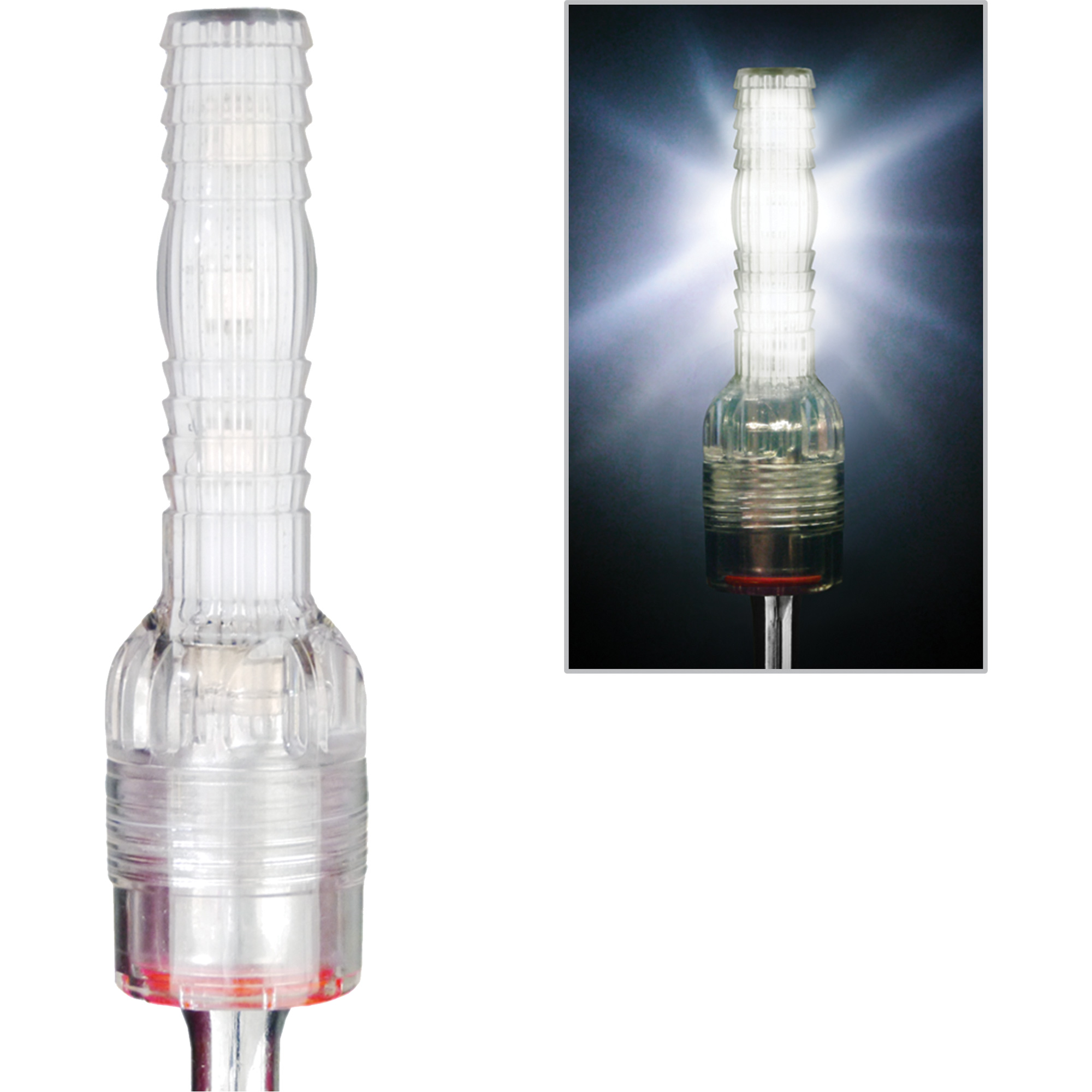 Tige de sécurité de série lourde avec lumière clignotante Safety WhipMD
