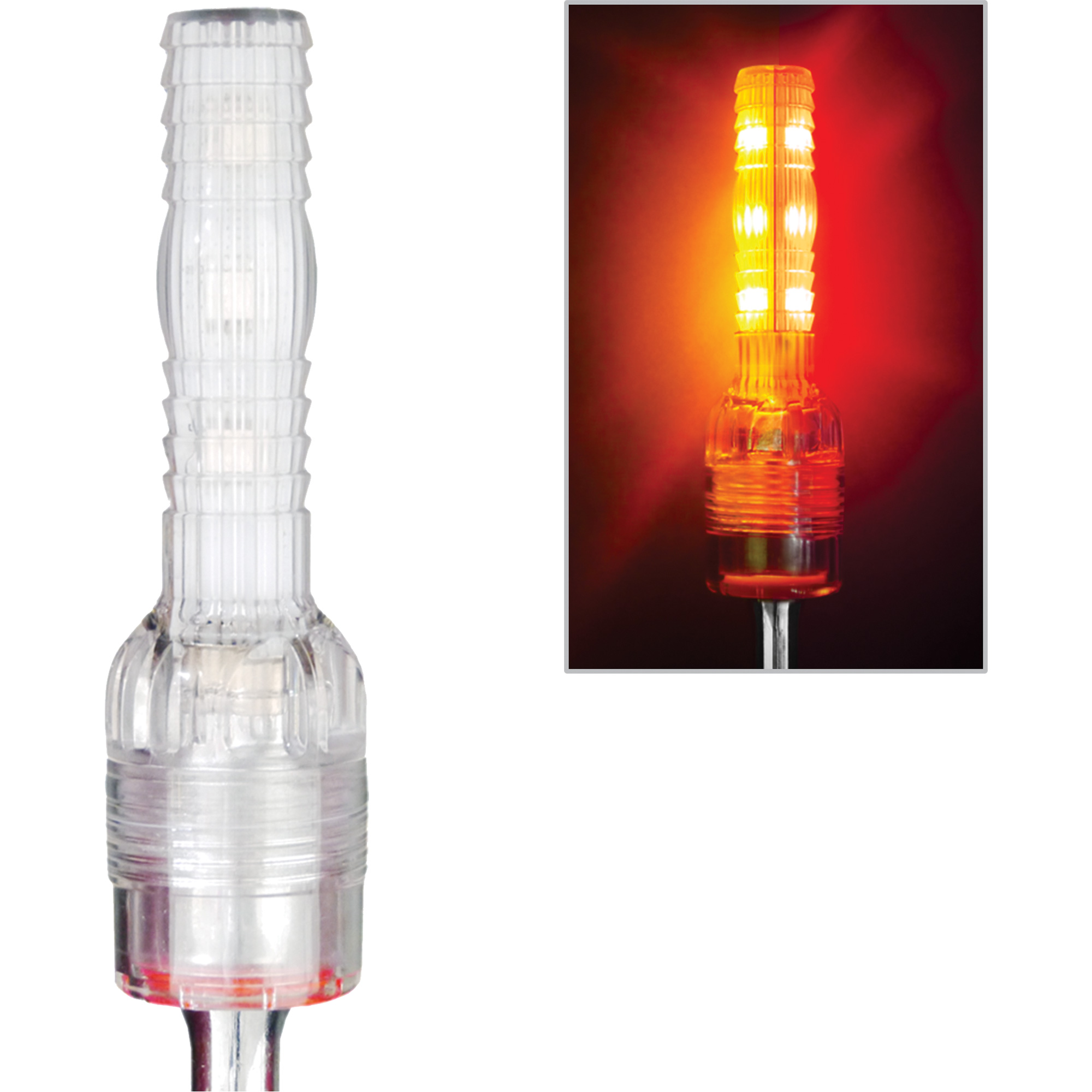 Tiges de sécurité avec lumière DEL très visibles Safety WhipMD
