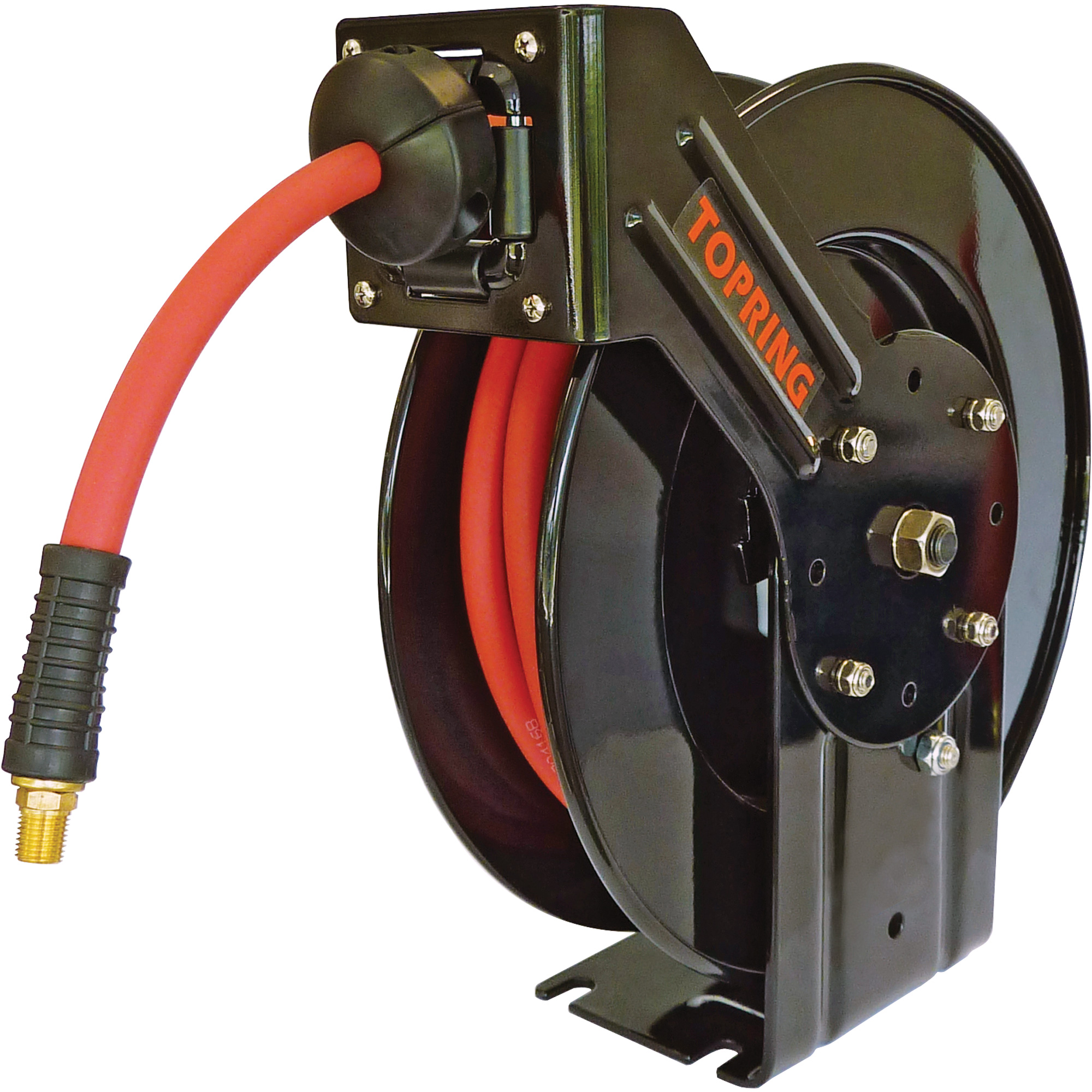 Dévidoir de boyau Topreel/Airflex, Air/Eau, 3/8" x 65', Tuyau simple, 250 PSI