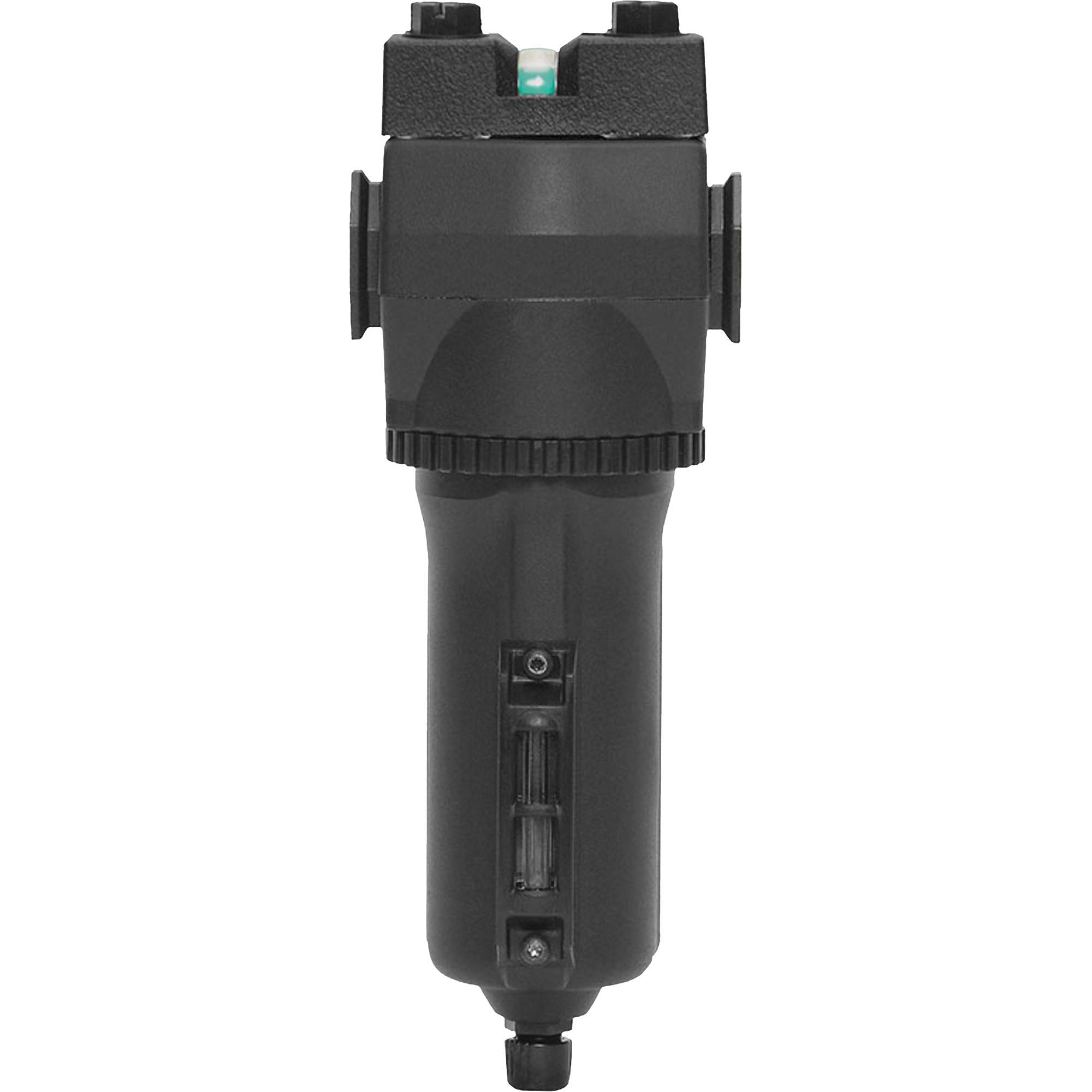 Filtre coalescant avec bol en aluminium Modulair 400, Canalisation/Modulaire/Standard/Vertical, 3/4" NPTF, Drain Automatique, Pour Huile/Poussière/Particules