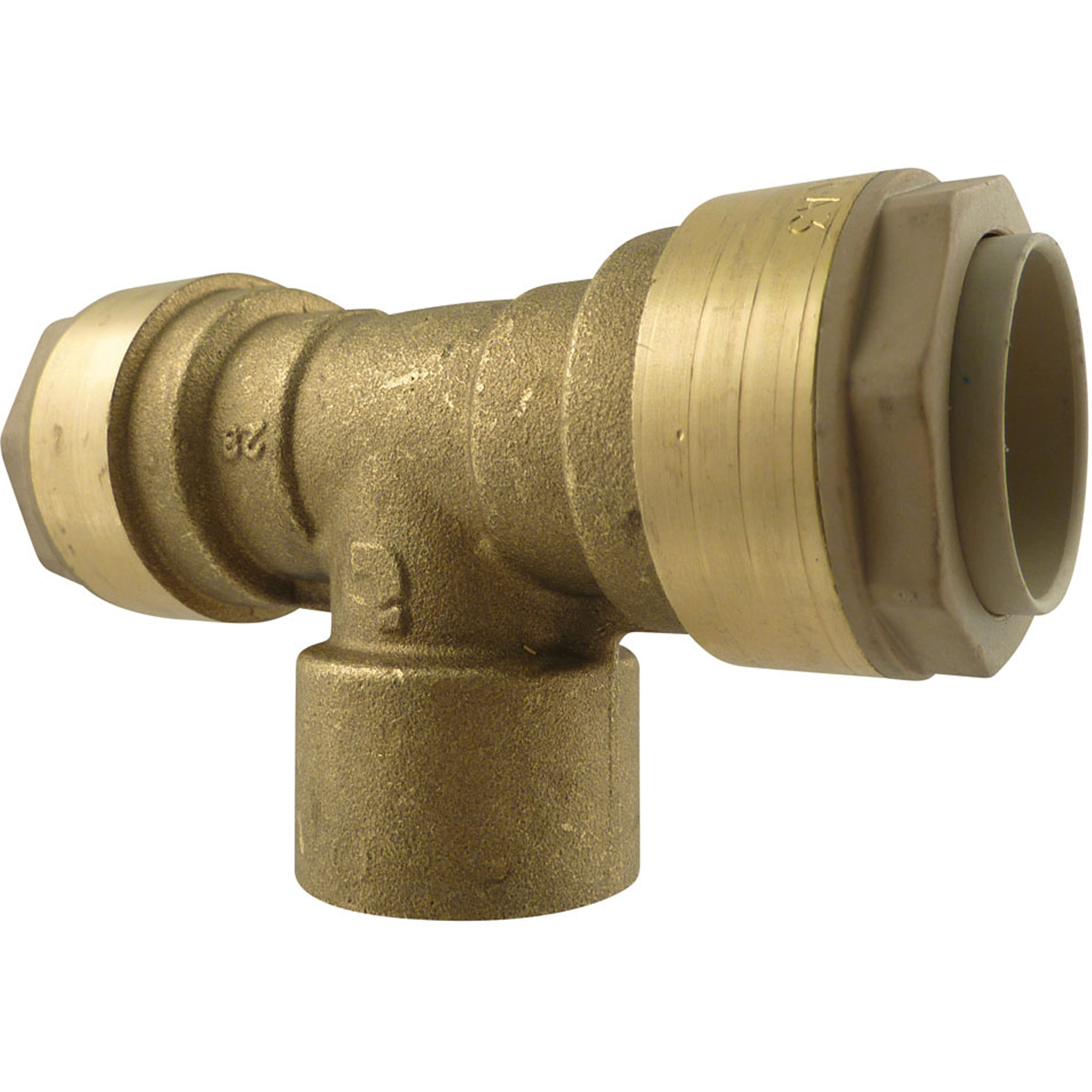Raccord de tuyau d'air en T Quickline, Laiton, 1/2"