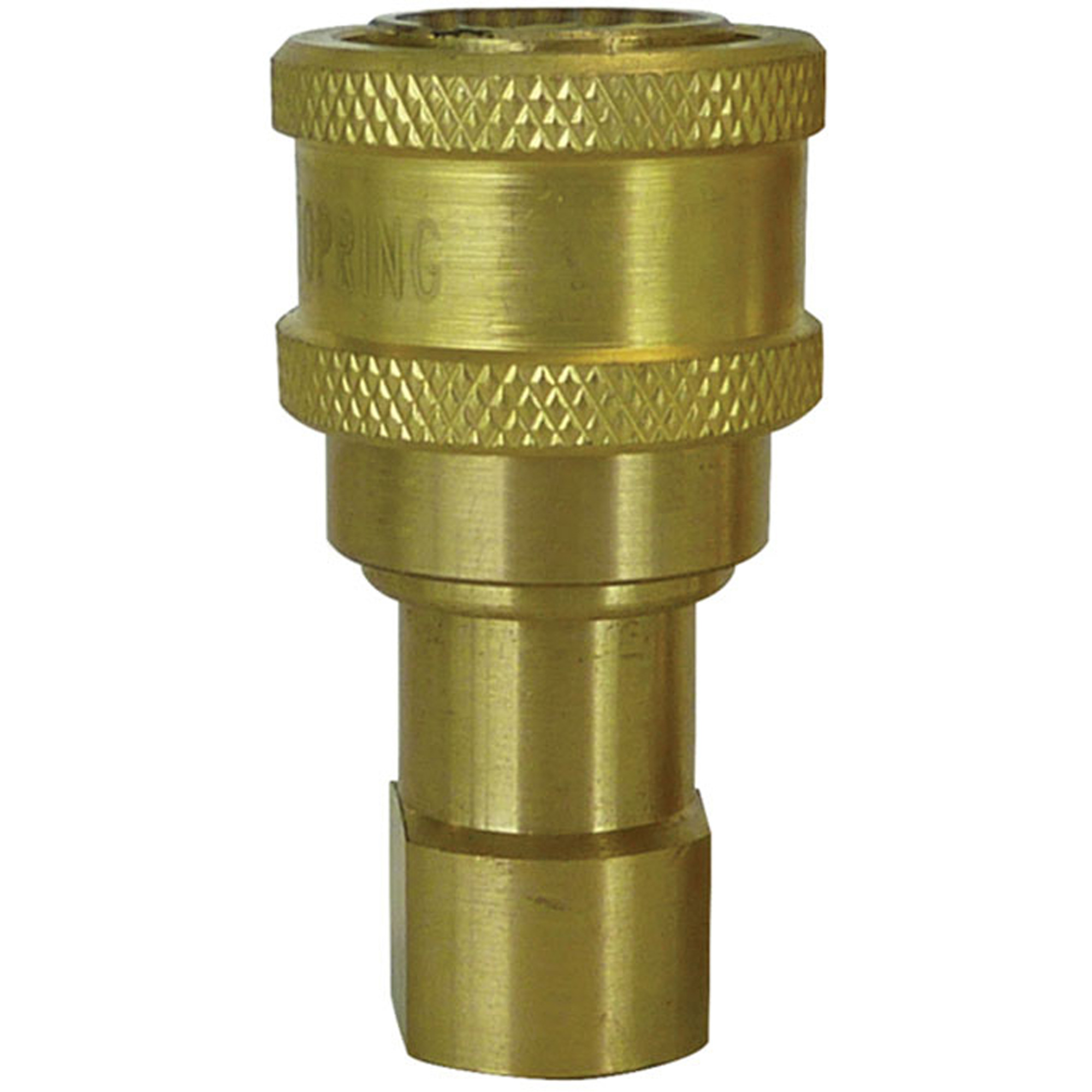 RACCORD HYDRAULIQUE FERME 2VOIES,1"NPT,LAITON, Laiton/Acier inoxydable