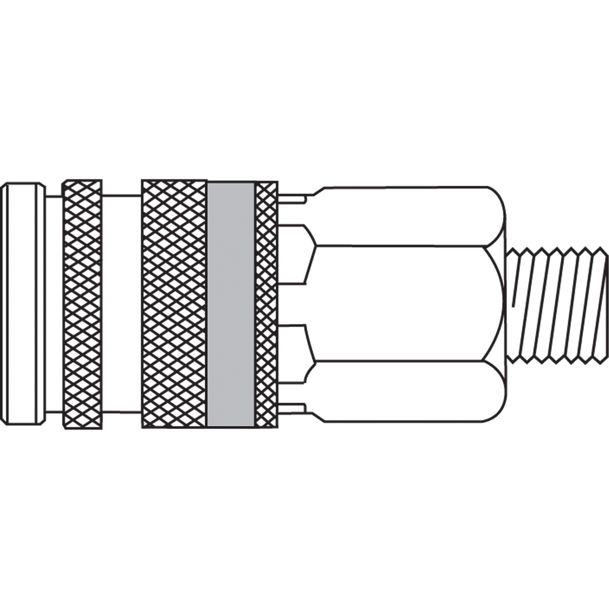 Raccords industriels 1/4" haute pression Quiksilver, Acier zingué