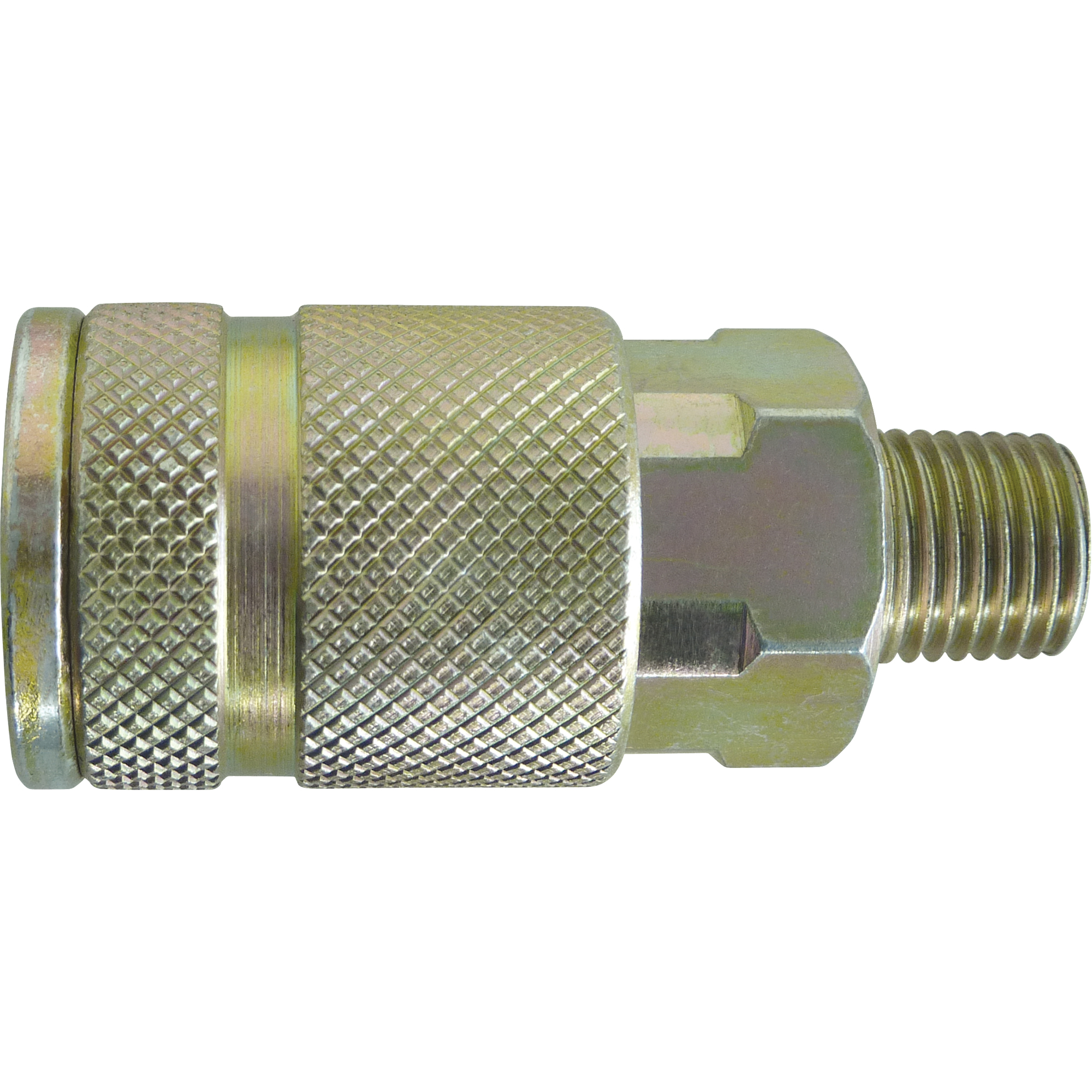 Raccords rapides - 3/8" industriel, à soupape/1 voie - Raccords manuels, Acier zingué