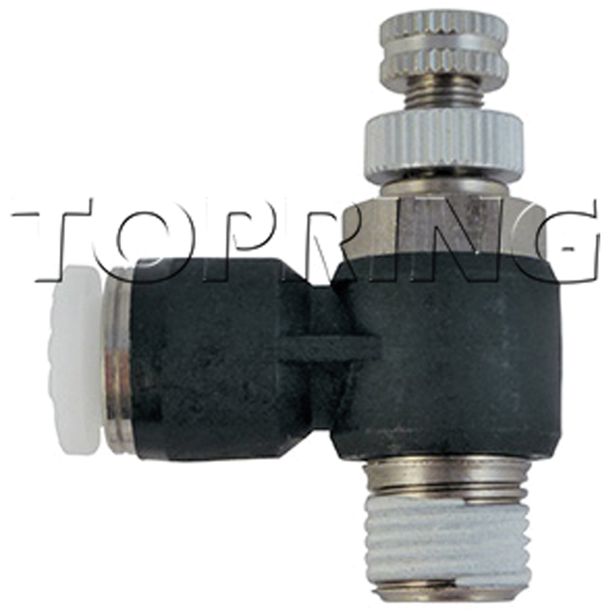 Régulateur du débit d'air avec soupape de retenue, 1/4" NPT, PSI max. de 150 psi, Canalisation